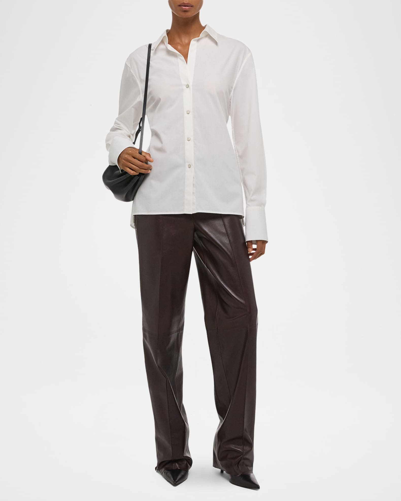 Helmut Lang Long-Sleeve Apron Shirt | Neiman Marcus