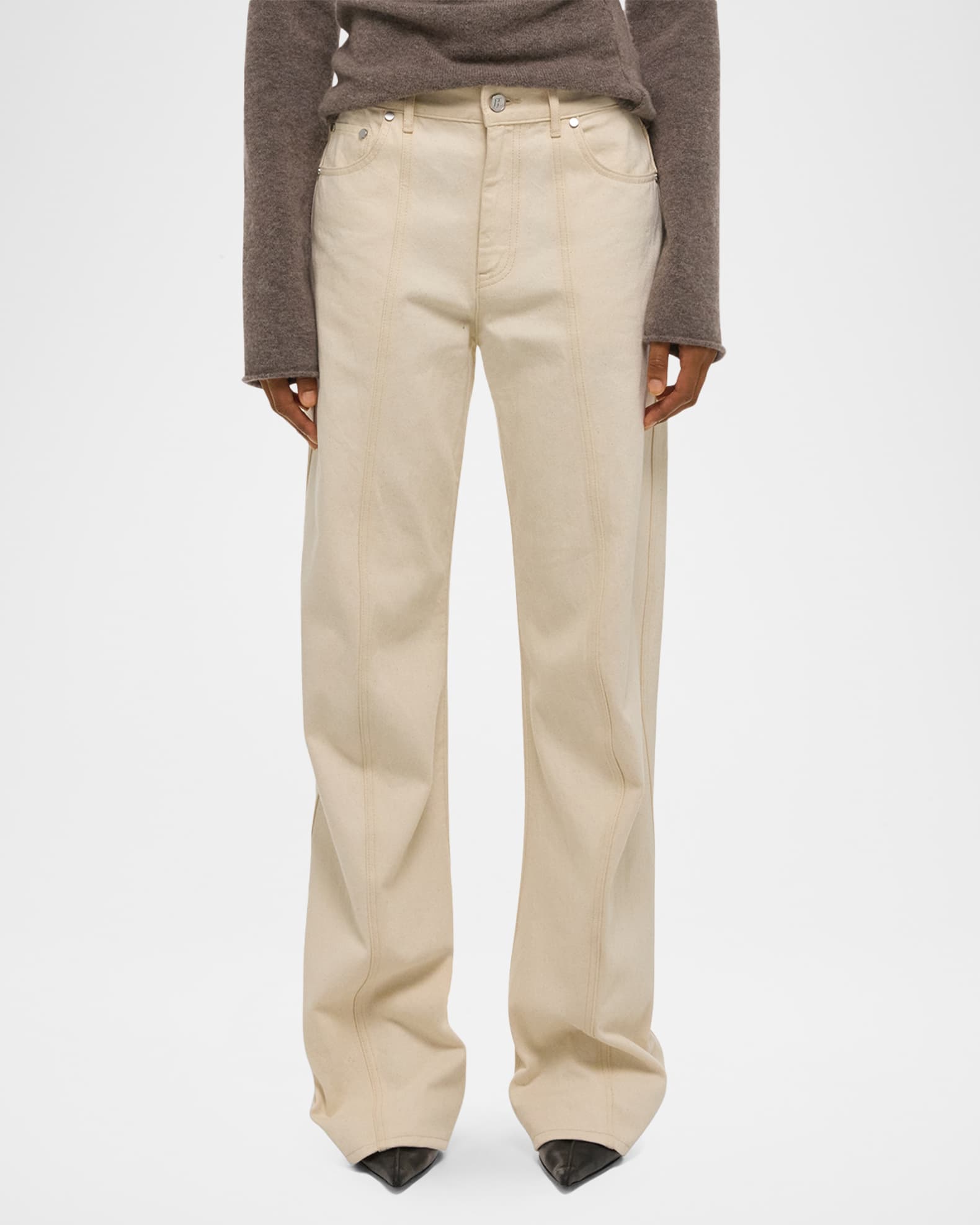 Helmut Lang Wide-Leg Ski Jeans | Neiman Marcus
