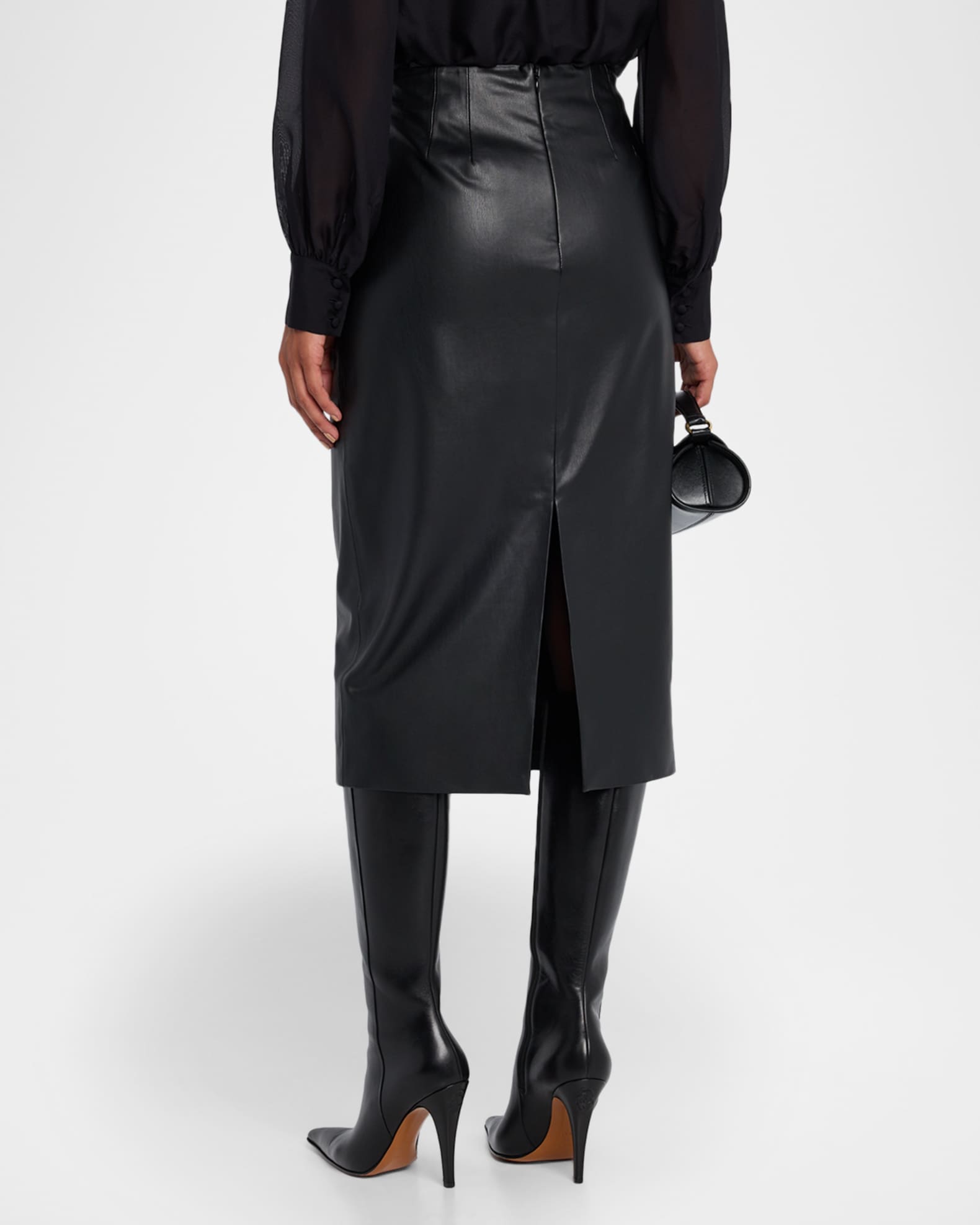 Holmes Vegan Leather Pencil Skirt
