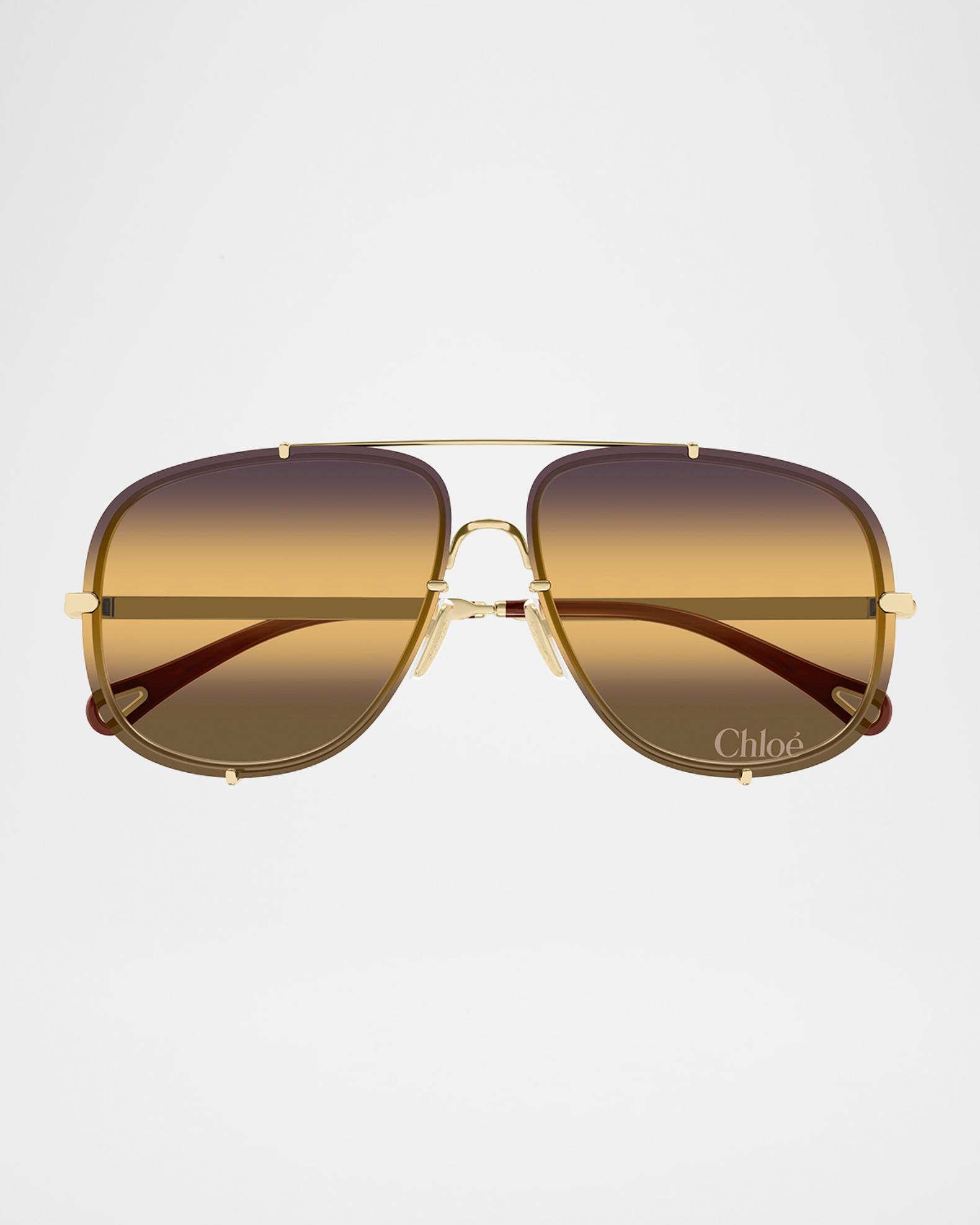 Chloe | Romie 61mm Aviator Sunglasses display picture 2