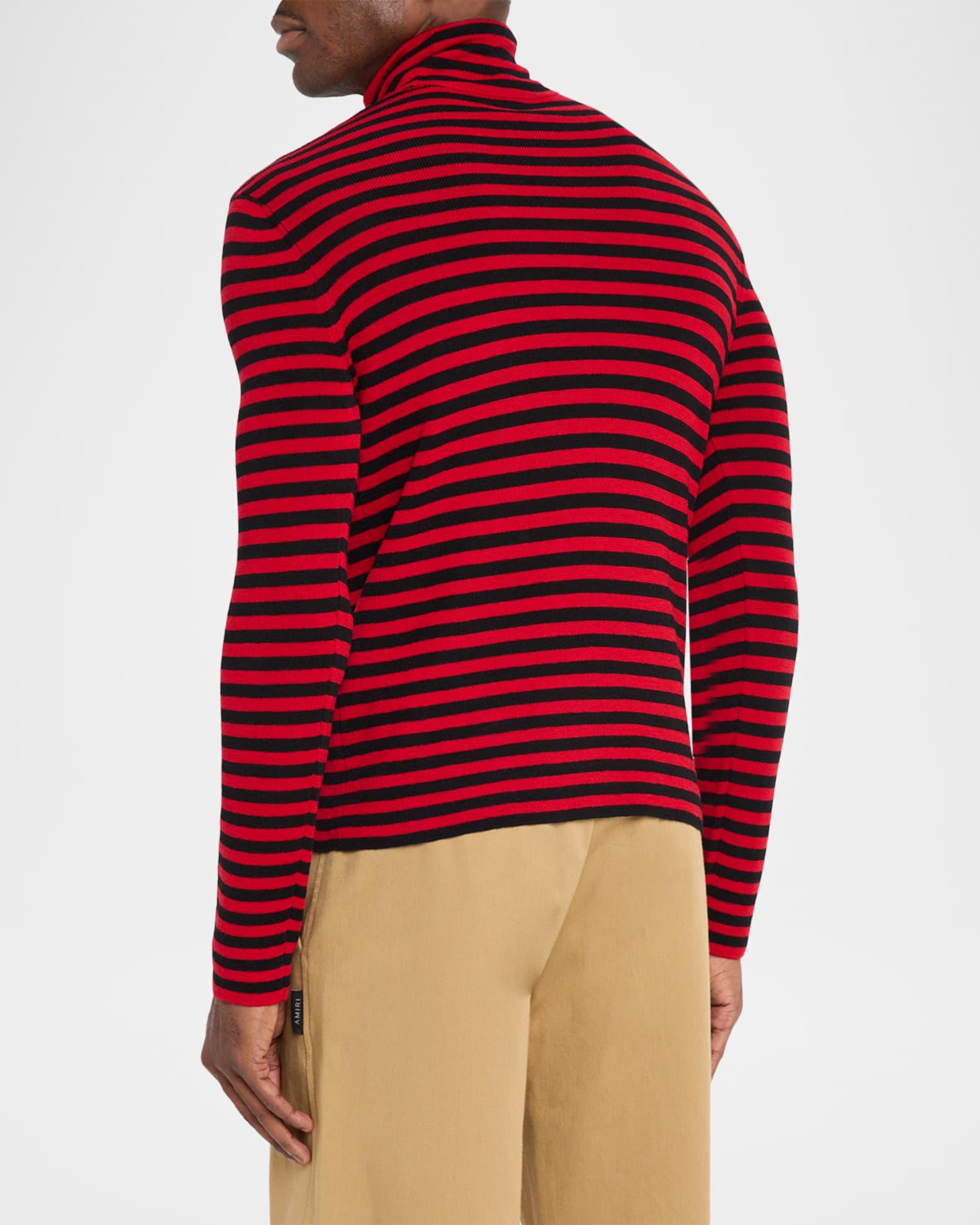 Men's Long-Sleeve Stripe Turtleneck T-Shirt | Neiman Marcus