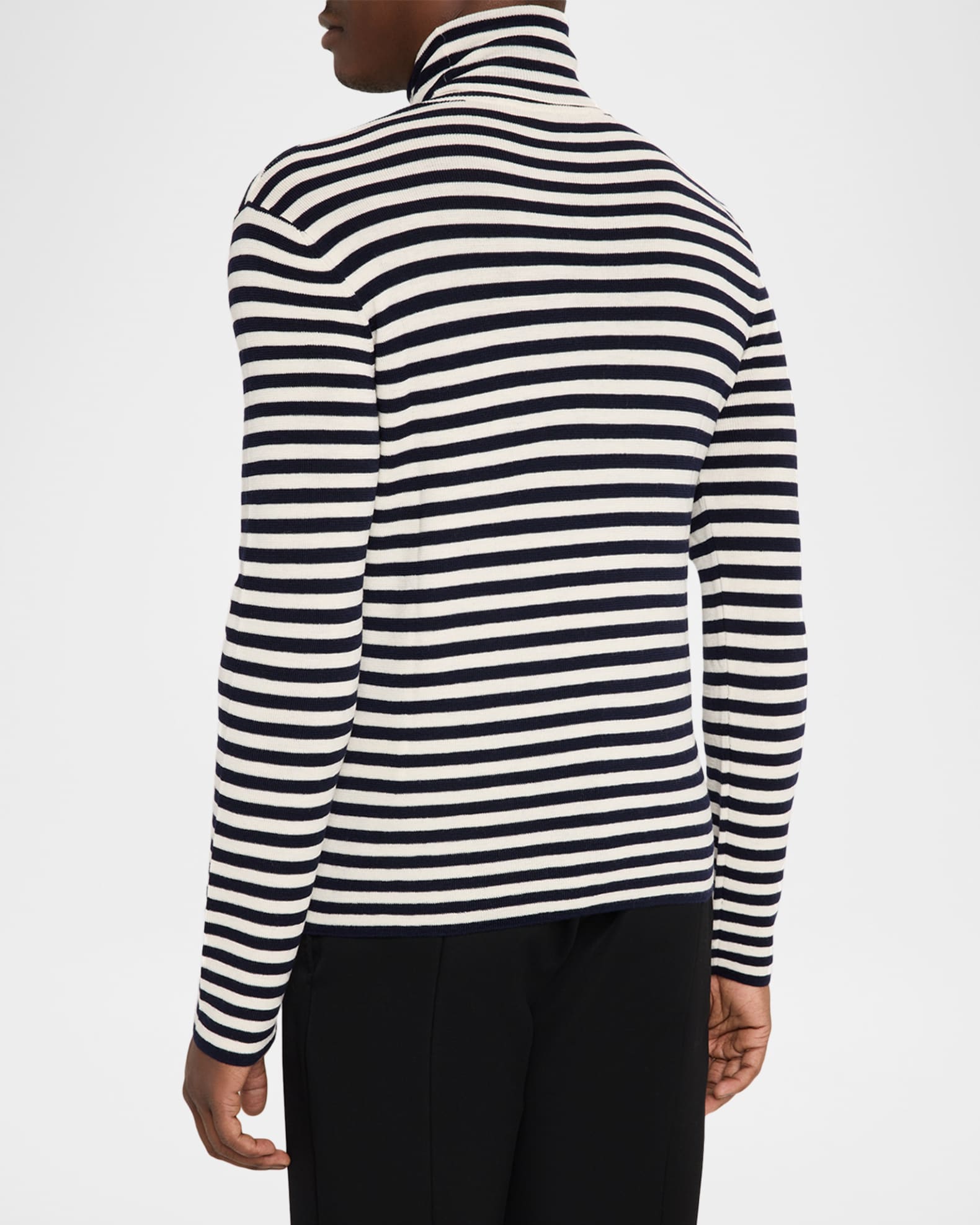 Valentino Garavani Men's Long-Sleeve Stripe Turtleneck T-Shirt