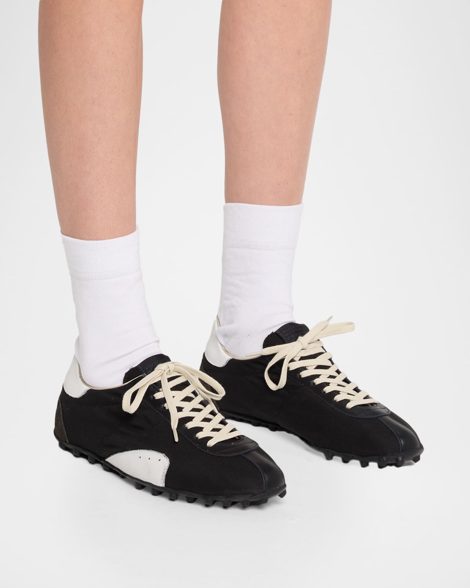 Maison Margiela Sprinters Canvas and Leather Low-Top Sneakers