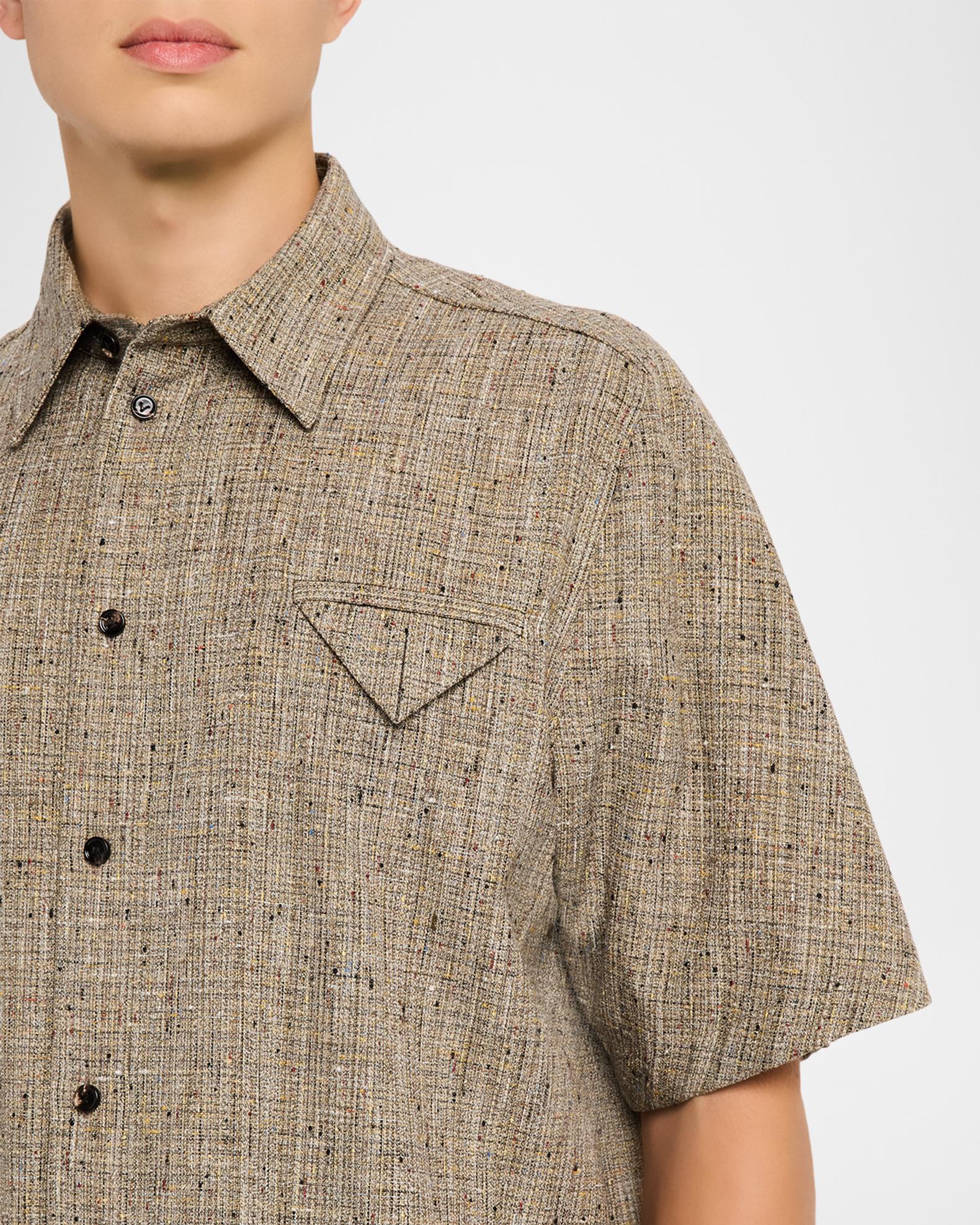 Bottega Veneta Men's Fleck Triangle-Pocket Short-Sleeve Shirt