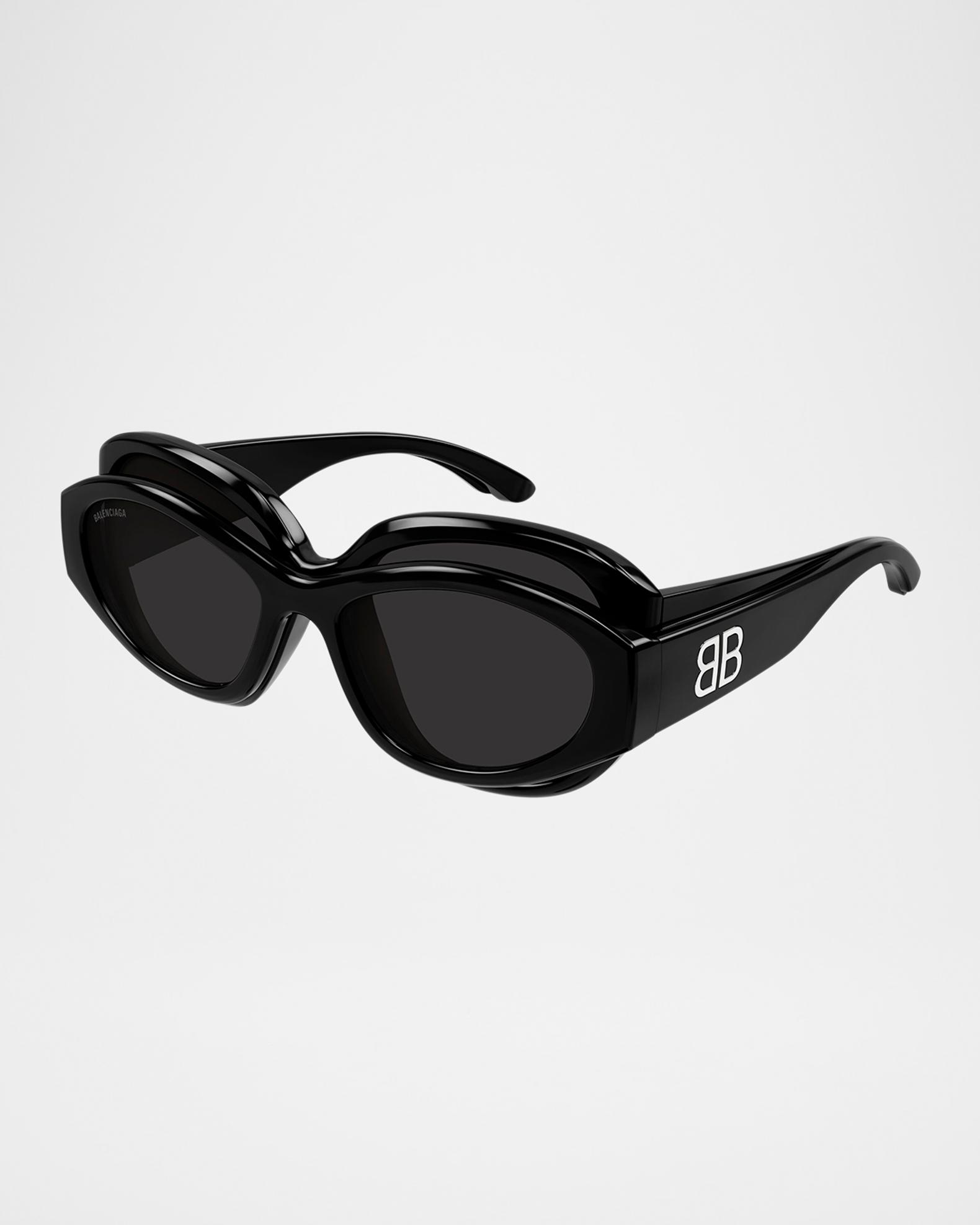 BALENCIAGA ビーチバレーボール ブラック Balenciaga Superbusy 55mm Acetate Oval Sunglasses | Neiman Marcus