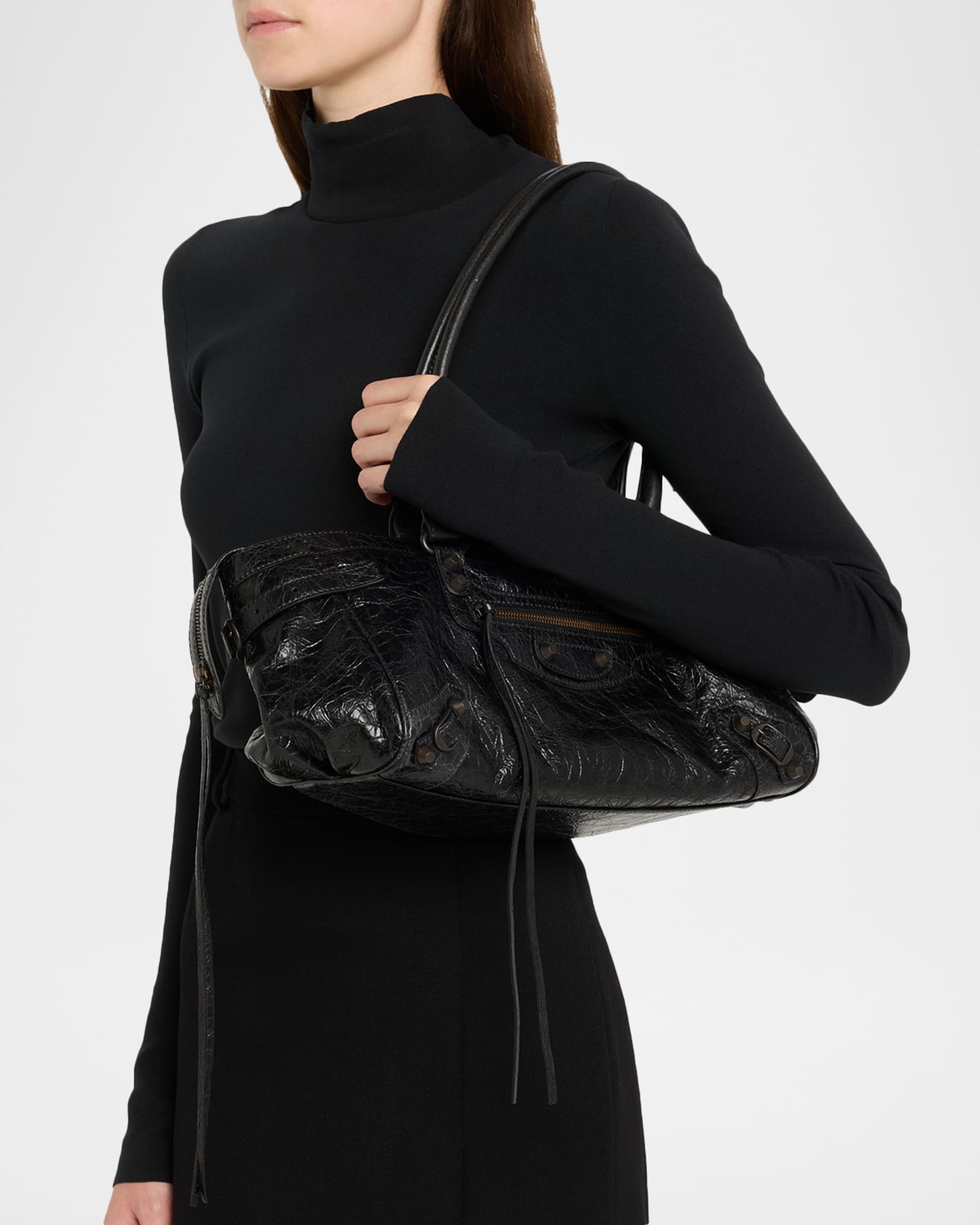 バッグ BALENCIAGA leather shoulder bag the city Balenciaga Le City East-West Shoulder Bag in Leather | Neiman Marcus