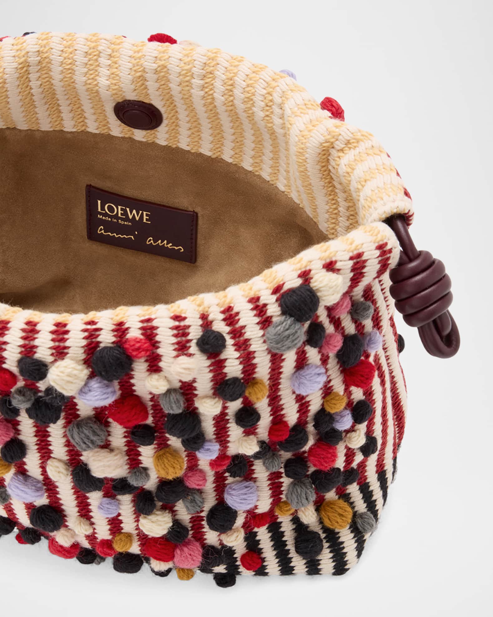 ハナゴエ Loewe x Albers Flamenco Medium Clutch Bag in Nappa Leather