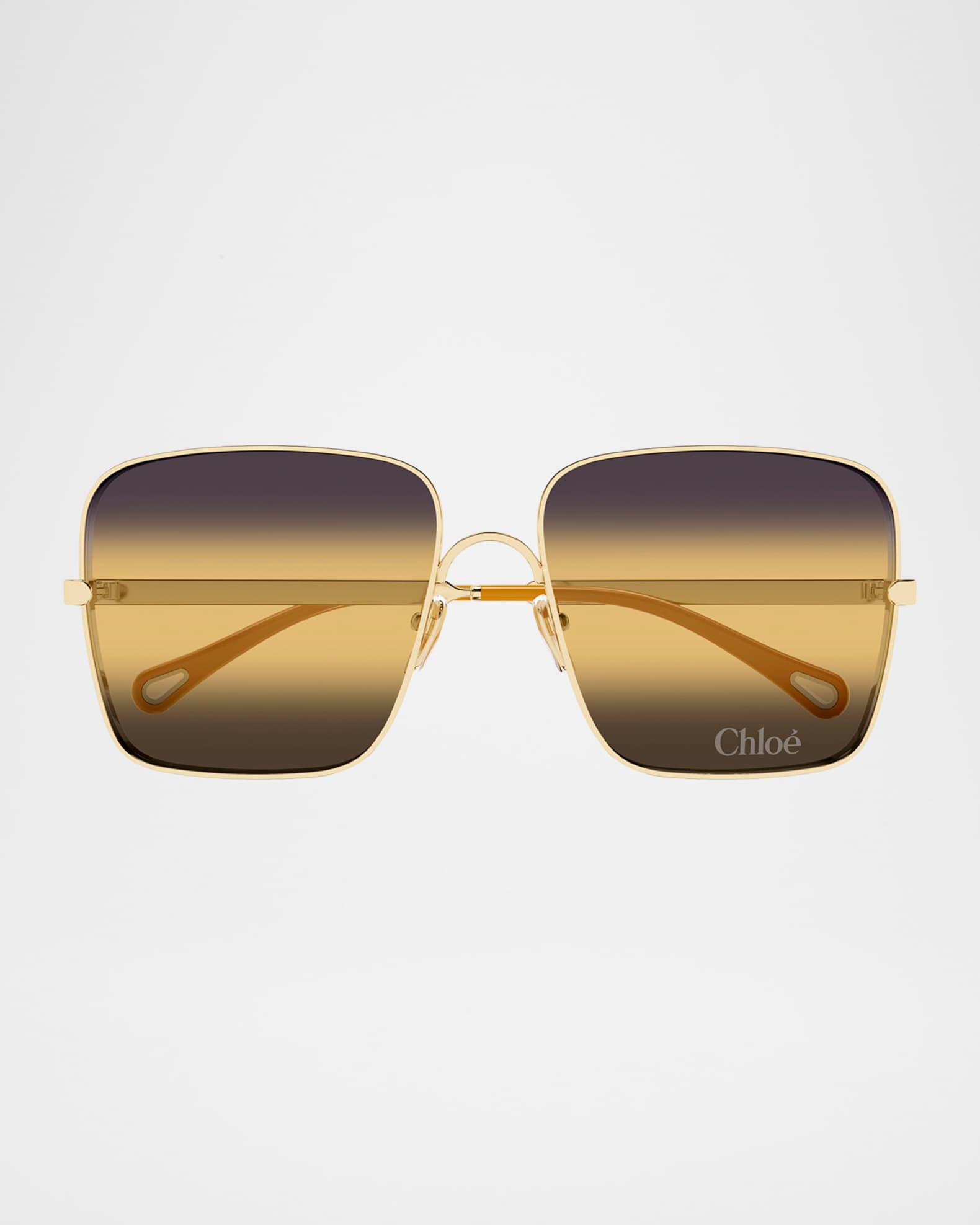 Chloe Aly 53mm Metal Square Sunglasses | Neiman Marcus