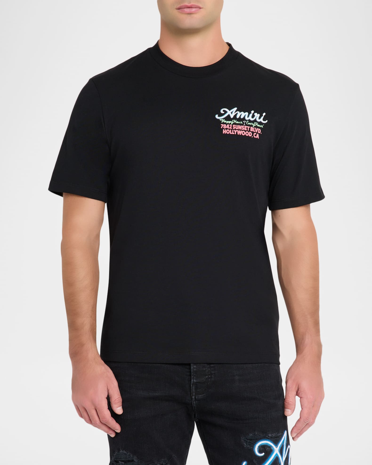 Amiri Men's Neon Lights Oversized T-Shirt | Neiman Marcus