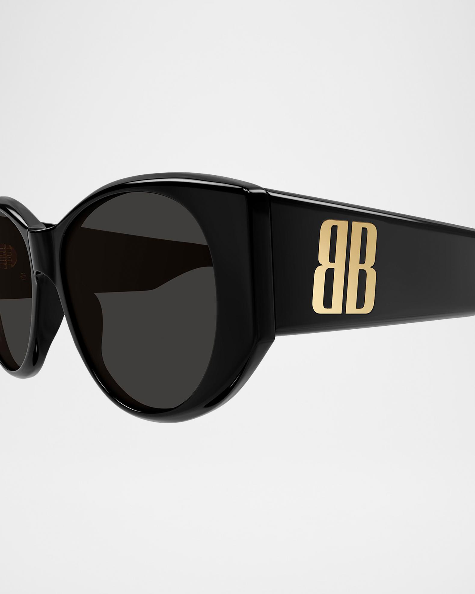 BALENCIAGA, 58MM Round Sunglasses Balenciaga: Black Phantom Round Sunglasses | SSENSE Argentina main image 4