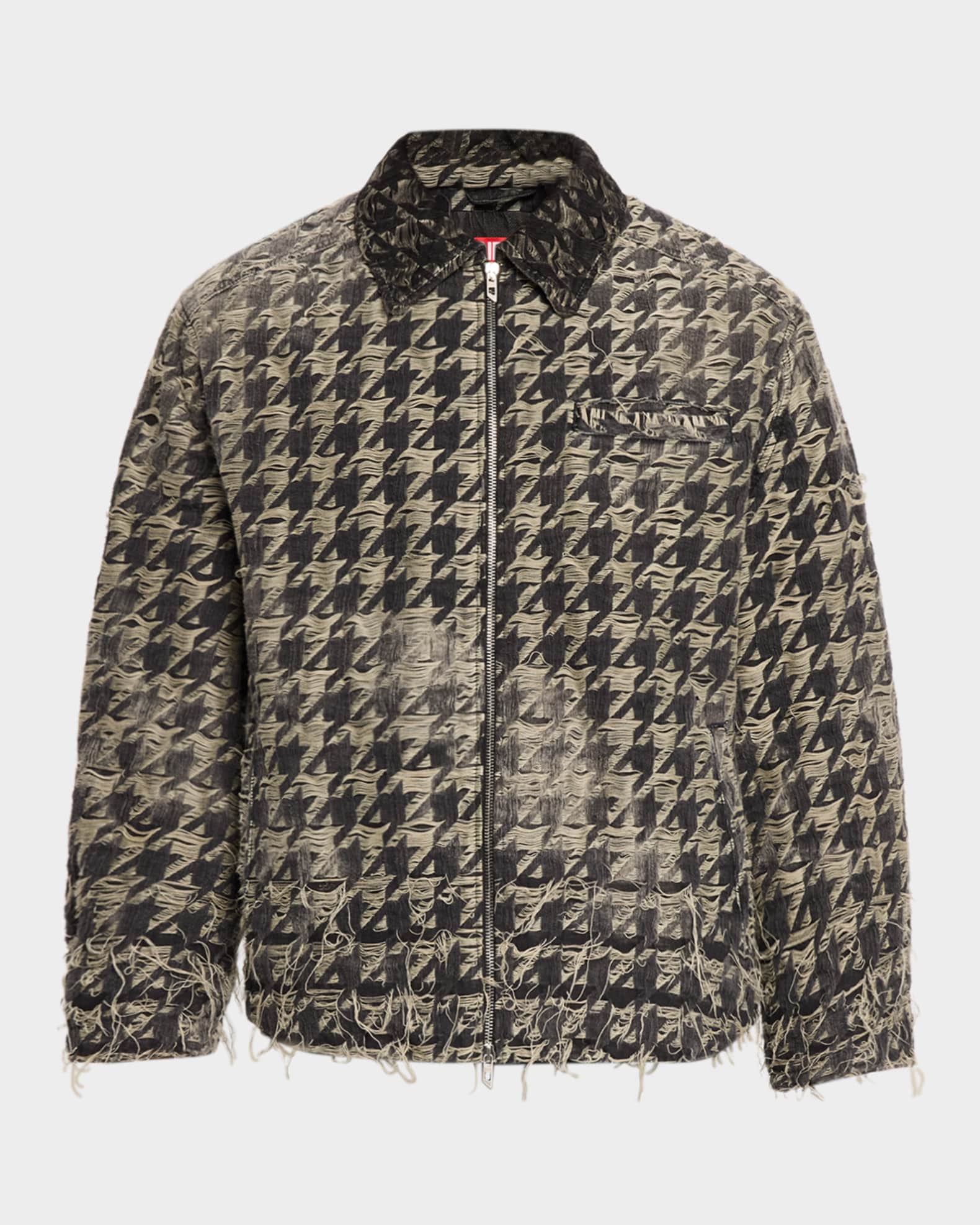Diesel Men's D-Elmo-Fsh Houndstooth Denim Jacket | Neiman Marcus