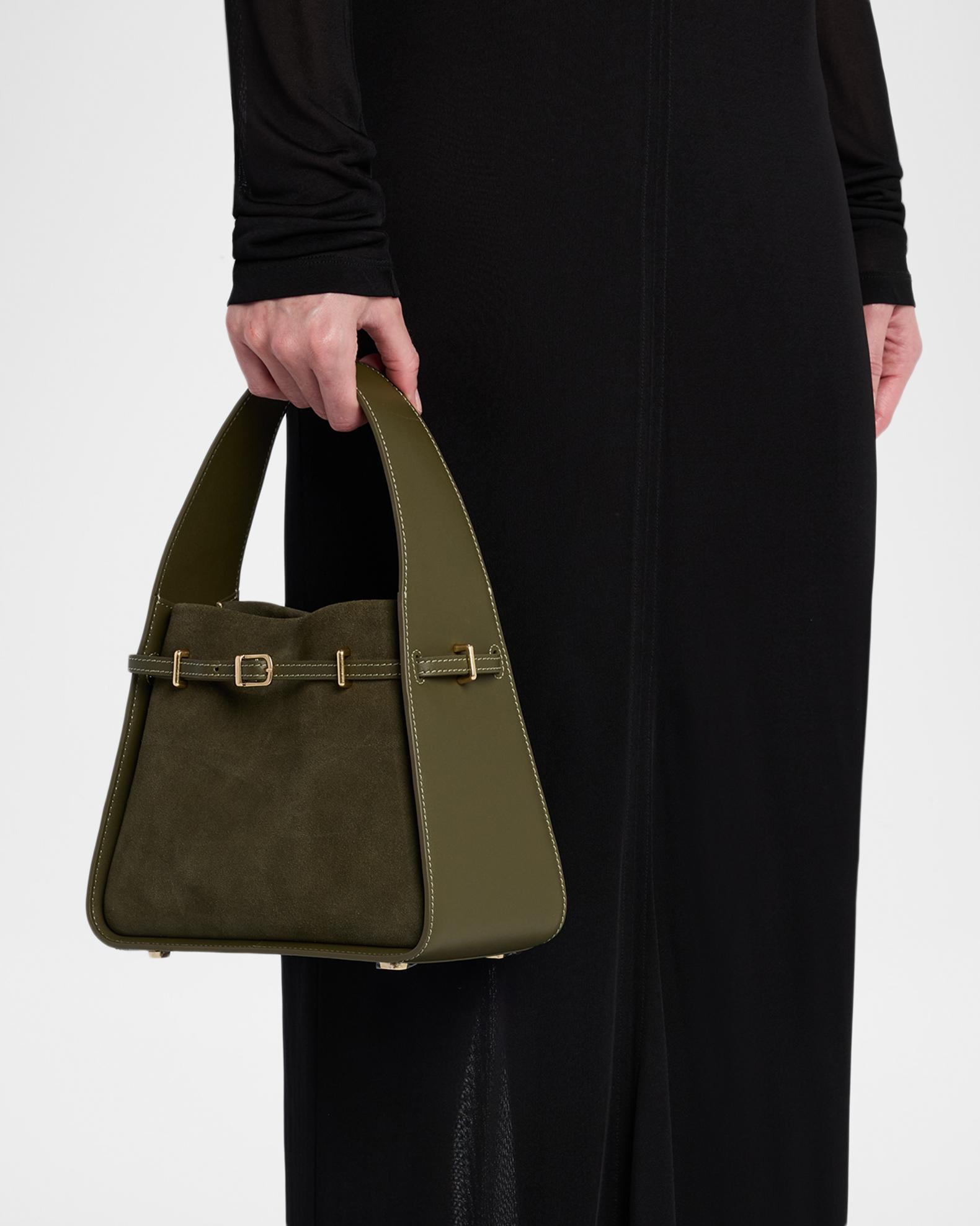 SIMKHAI Cleo Small Suede Top-Handle Bag | Neiman Marcus
