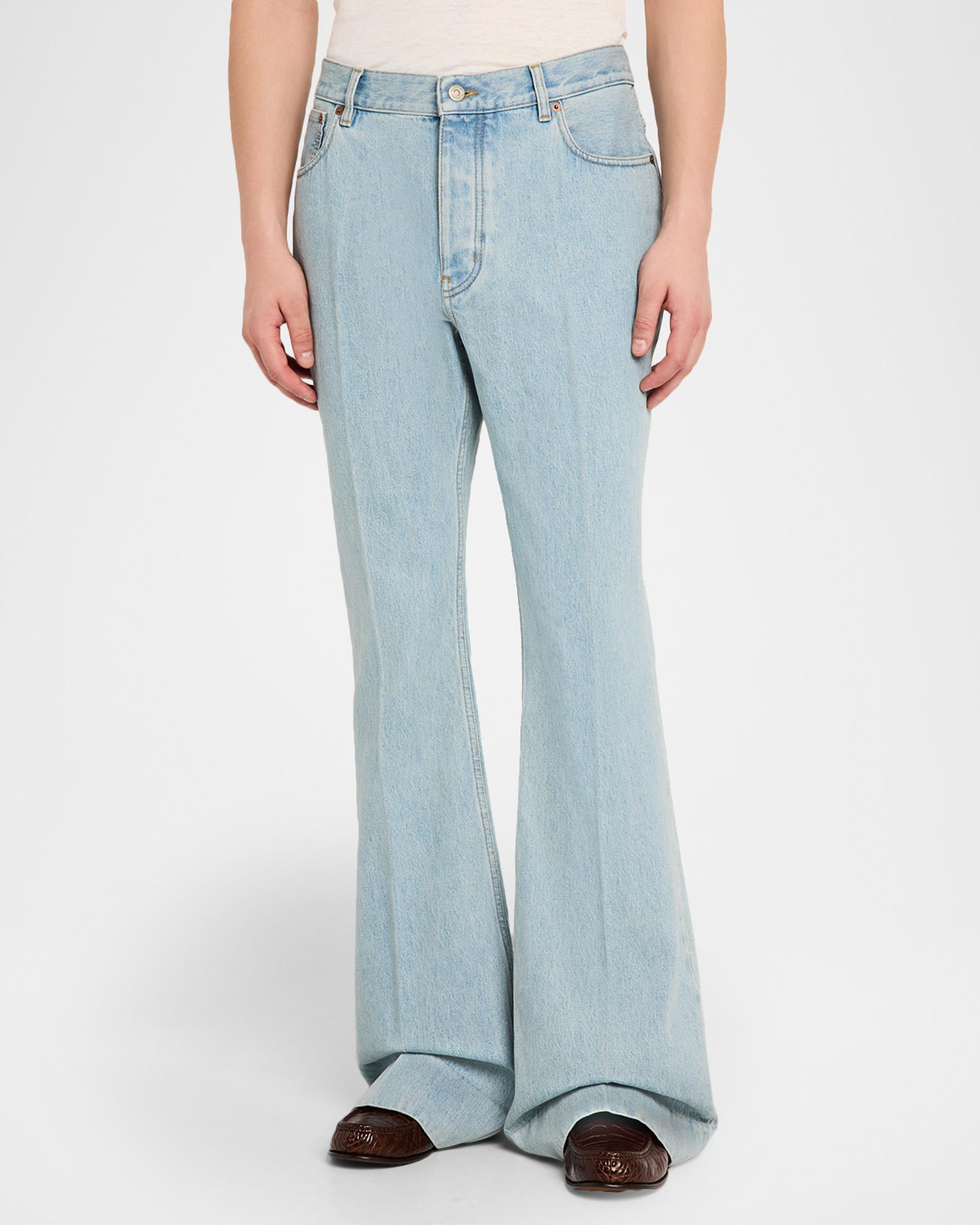 Valentino Garavani Men's Light-Wash Denim Bootcut Jeans | Neiman