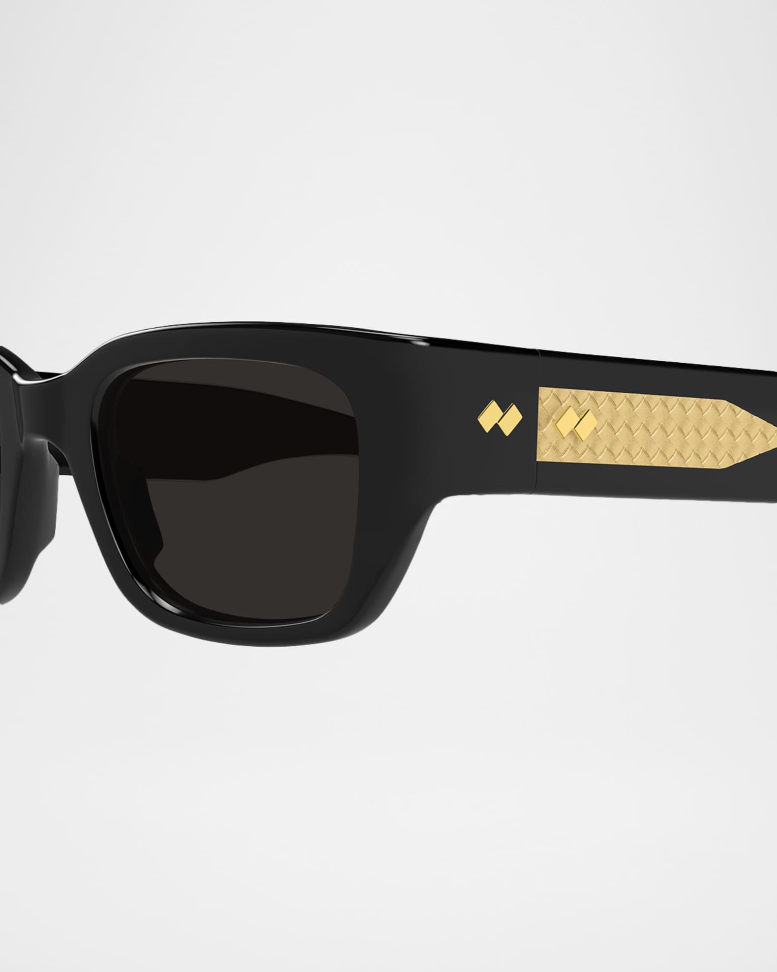 Bottega Veneta Men's Bv1400s-001 Acetate Rectangle Sunglasses