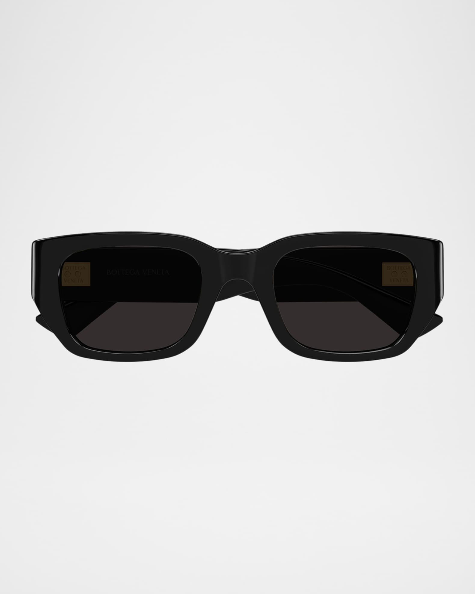 Bottega Veneta Men's Bv1400s-001 Acetate Rectangle Sunglasses