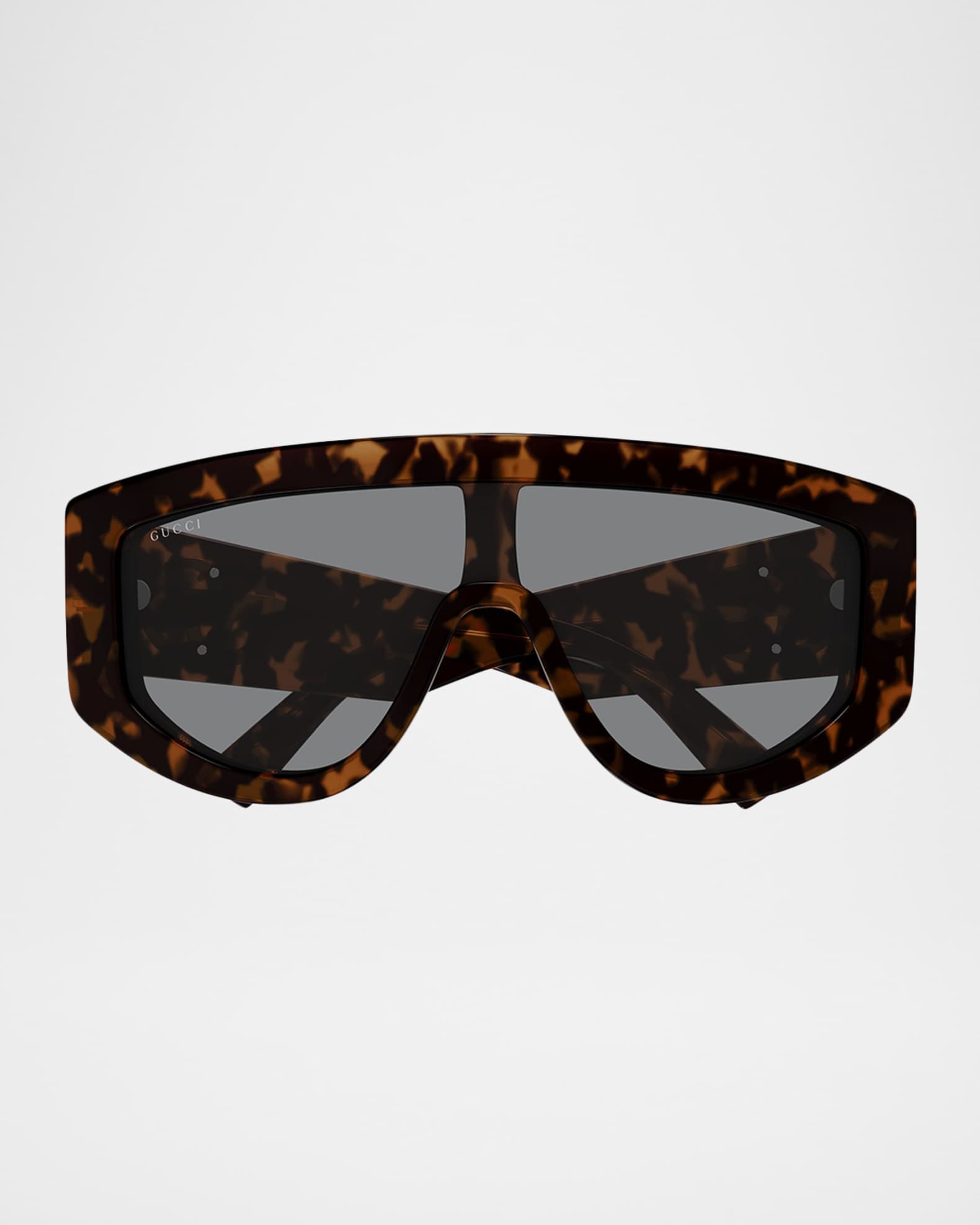 Gucci GG Extruded 99mm Acetate Shield Sunglasses | Neiman Marcus