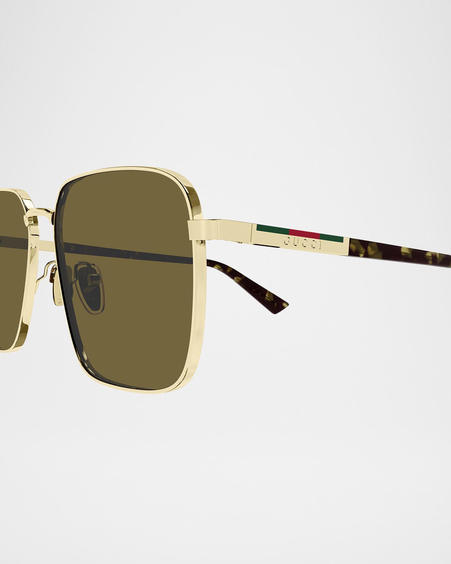 Gucci Subtle Web 60mm Metal Square Sunglasses | Neiman Marcus