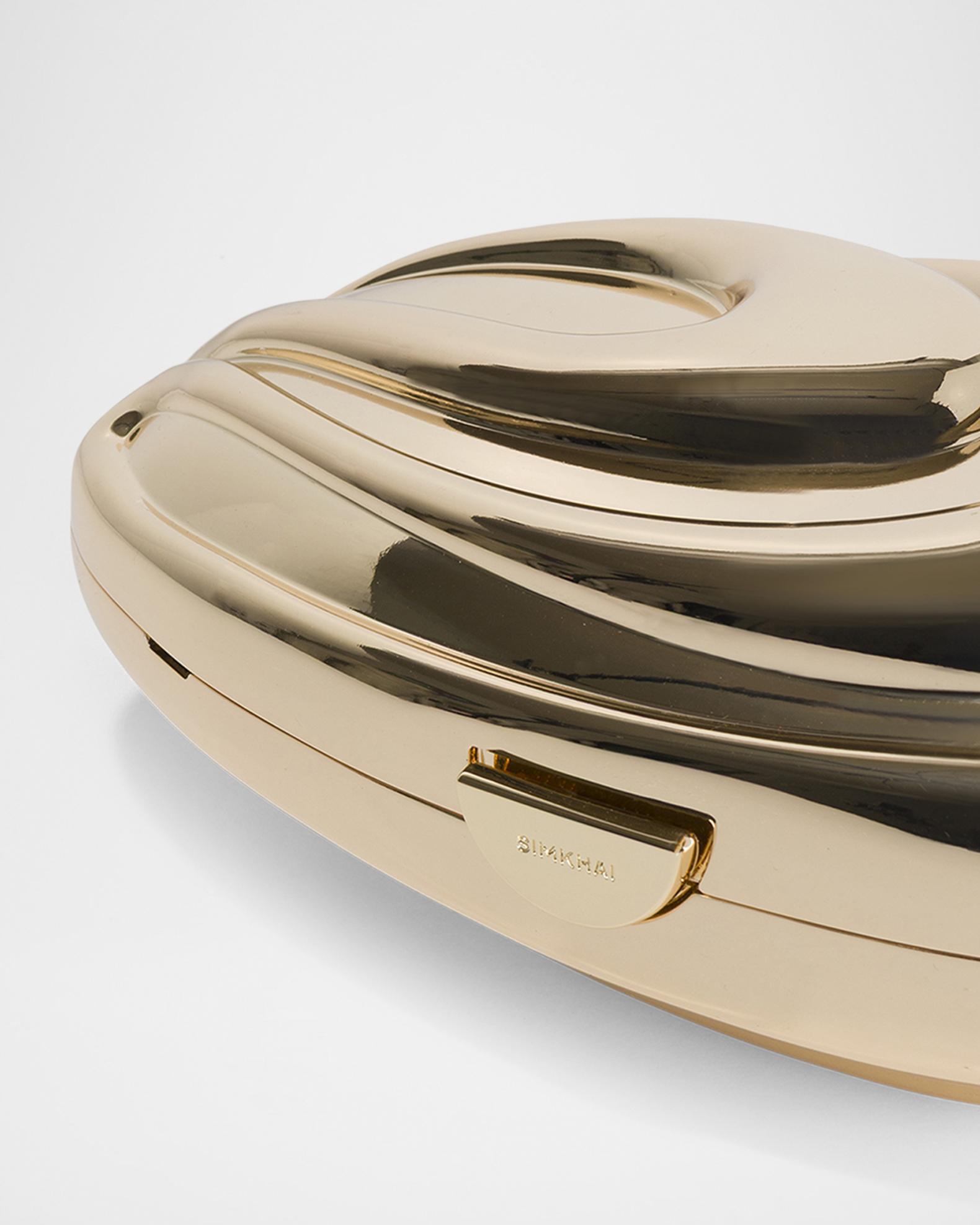 SIMKHAI Inez Sculptural Metal Clutch Bag | Neiman Marcus
