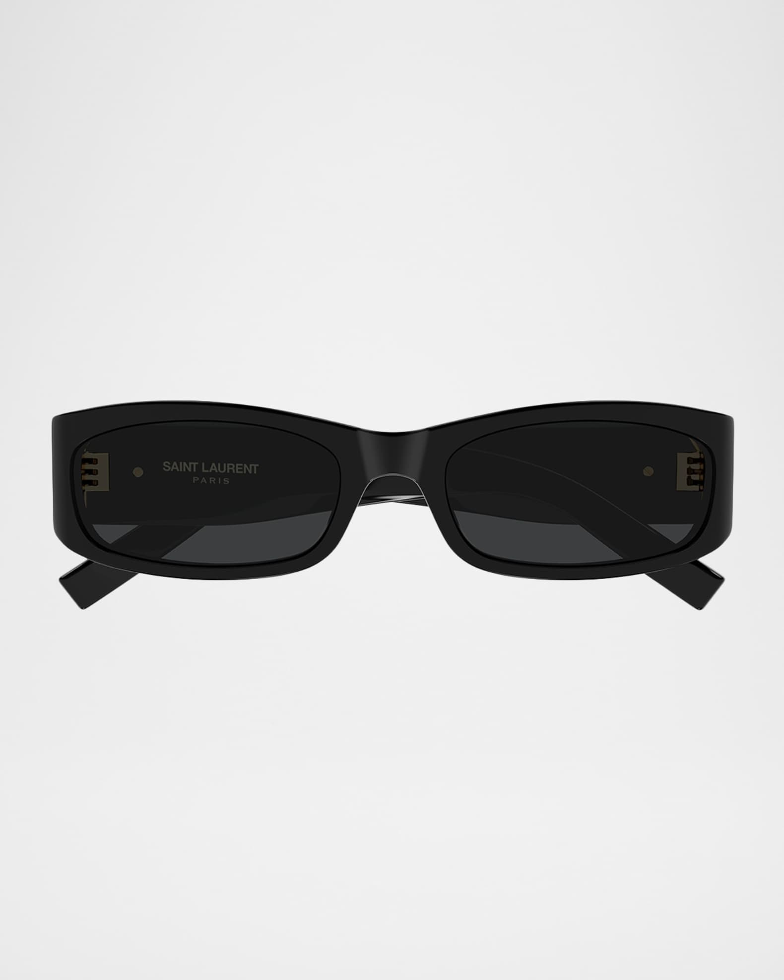 Saint Laurent YSL 55mm Acetate Rectangular Sunglasses | Neiman Marcus
