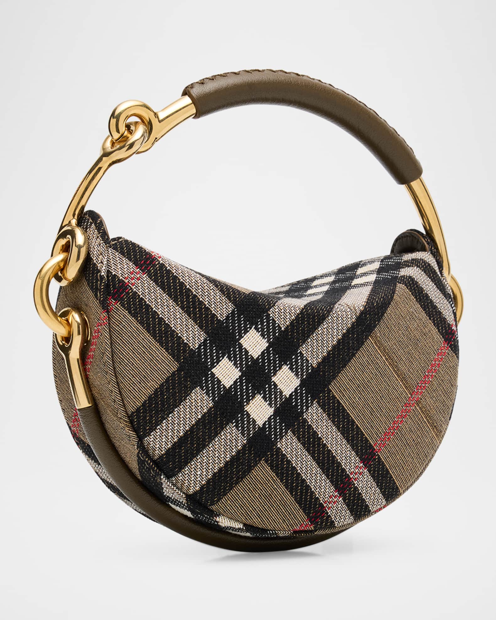 Burberry Bridle Jacquard Check Crossbody Bag | Neiman Marcus