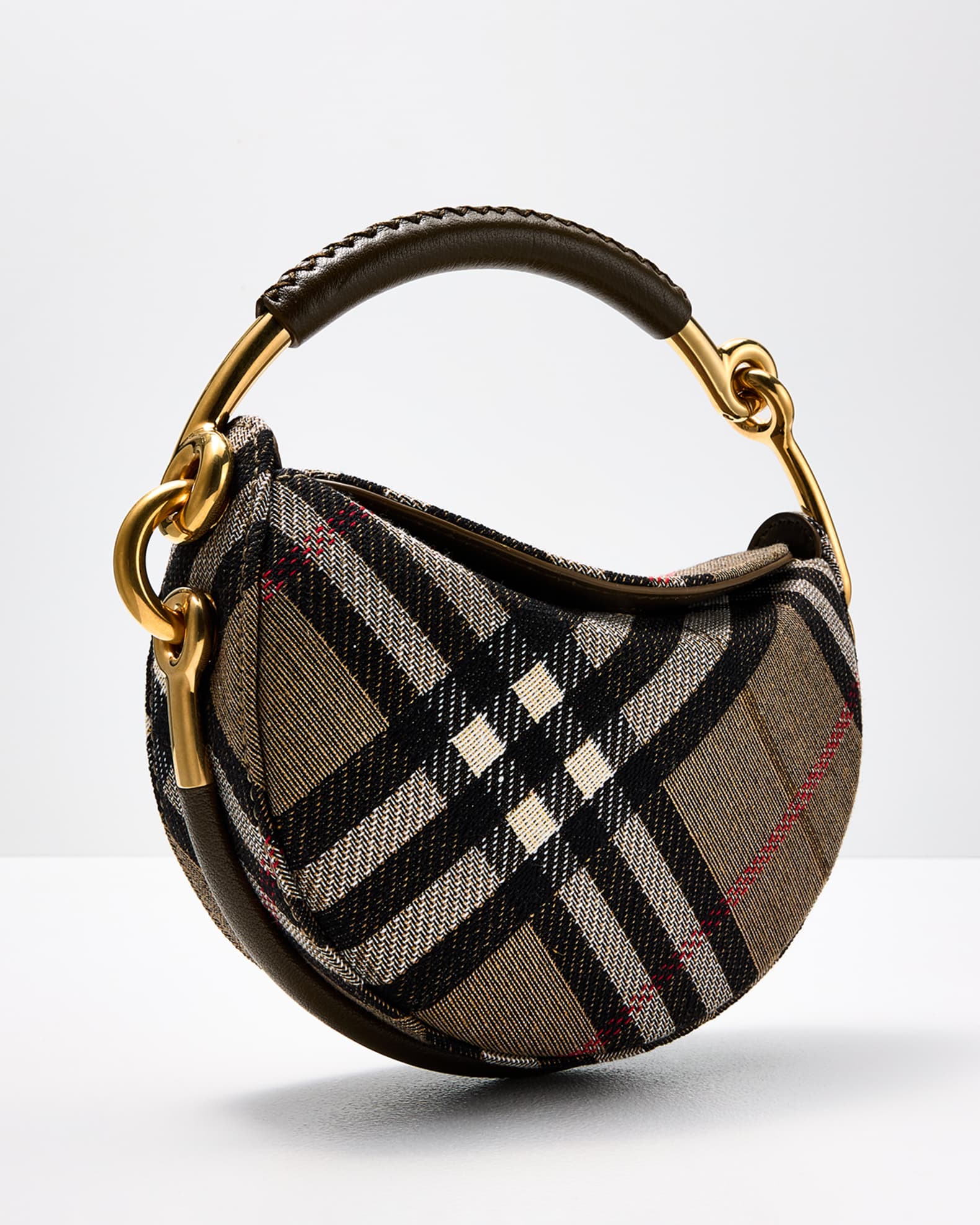Burberry Bridle Jacquard Check Crossbody Bag | Neiman Marcus