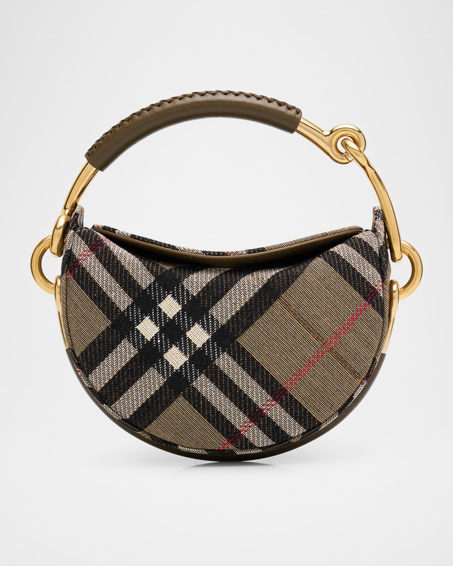 Burberry Bridle Jacquard Check Crossbody Bag | Neiman Marcus