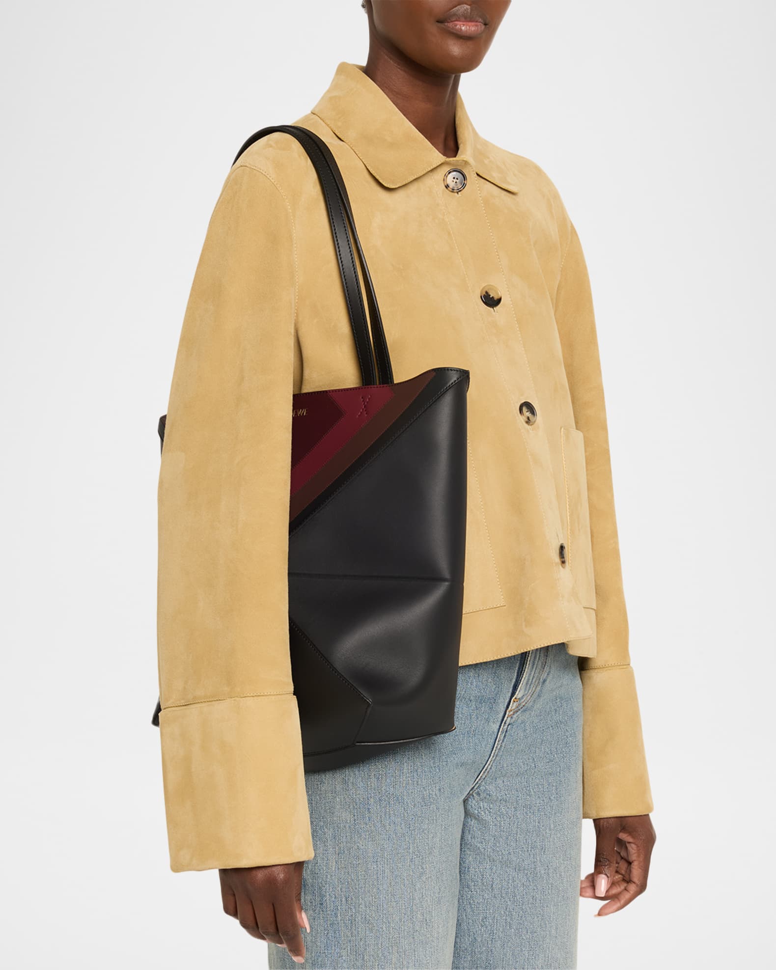 Loewe x Albers Puzzle Fold Tote Bag in Nappa Leather | Neiman Marcus