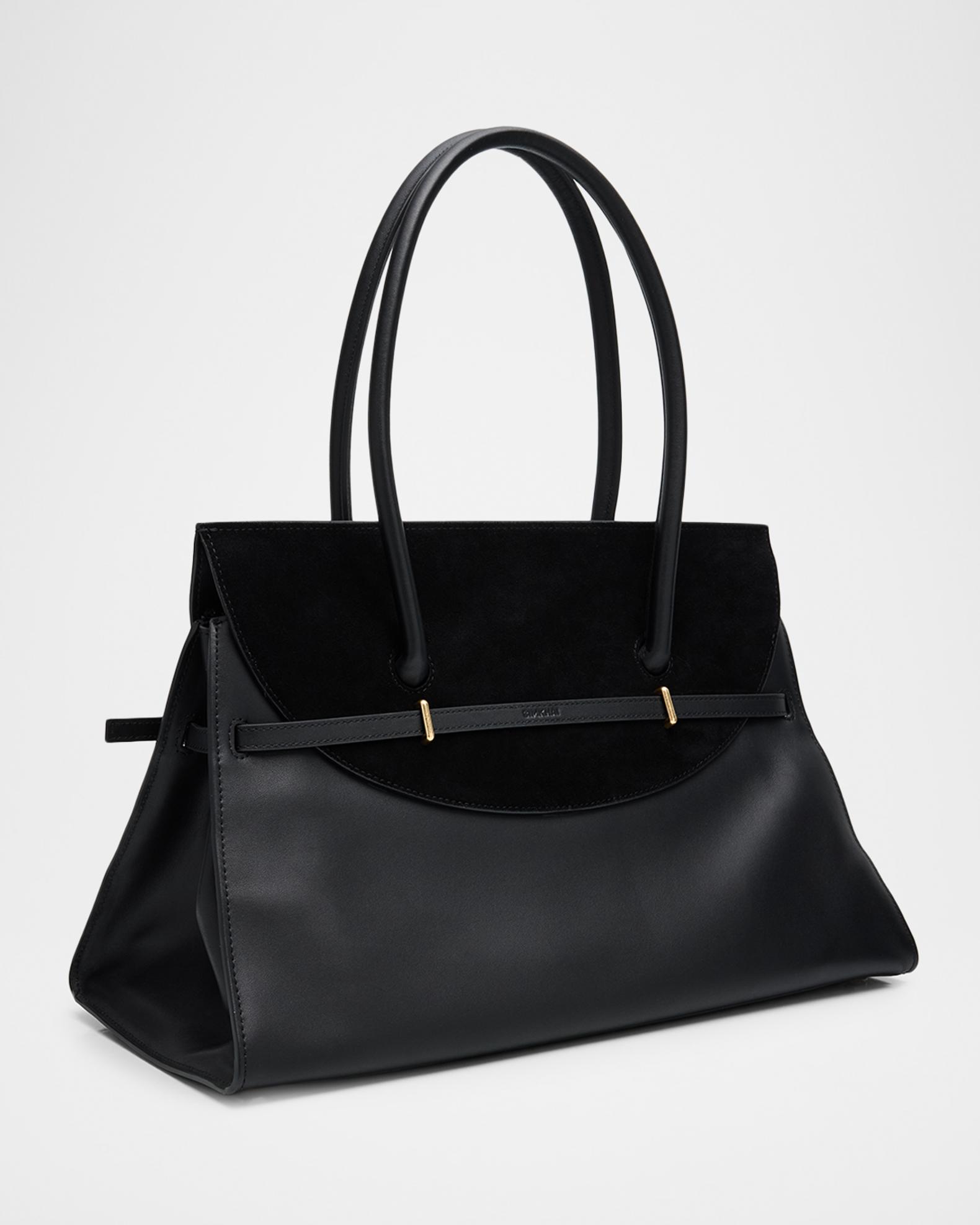 SIMKHAI River Suede Flap Leather Shoulder Bag | Neiman Marcus