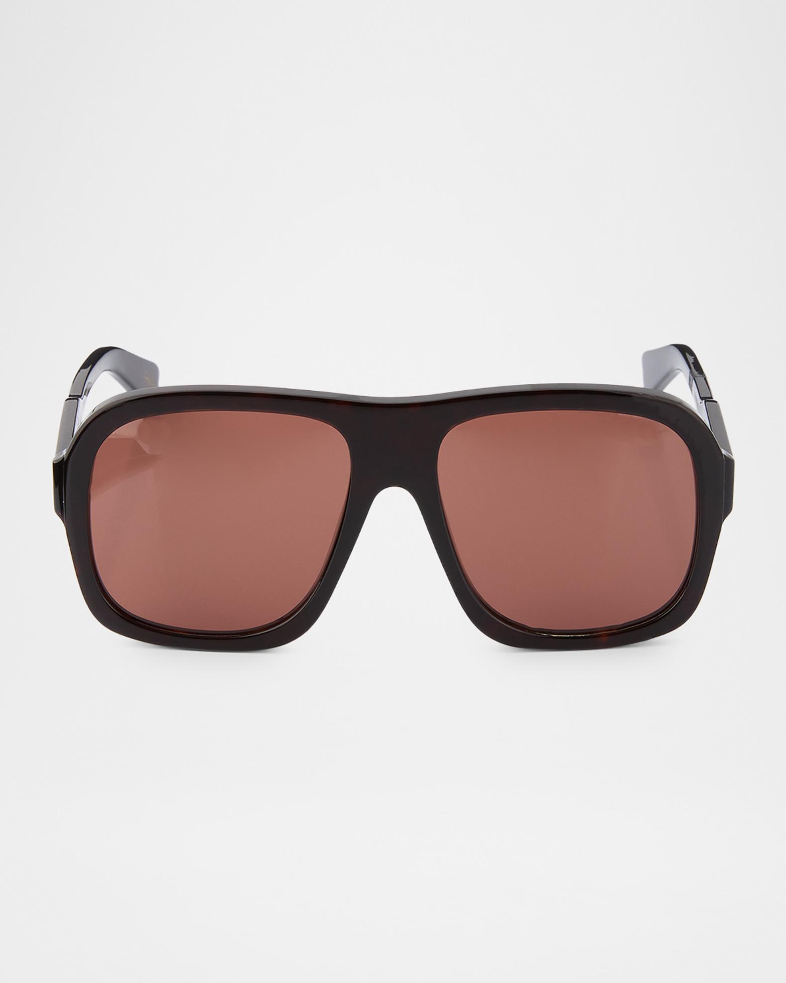 Chloe Gayia 58mm Recycled Acetate Navigator Sunglasses  display picture 2