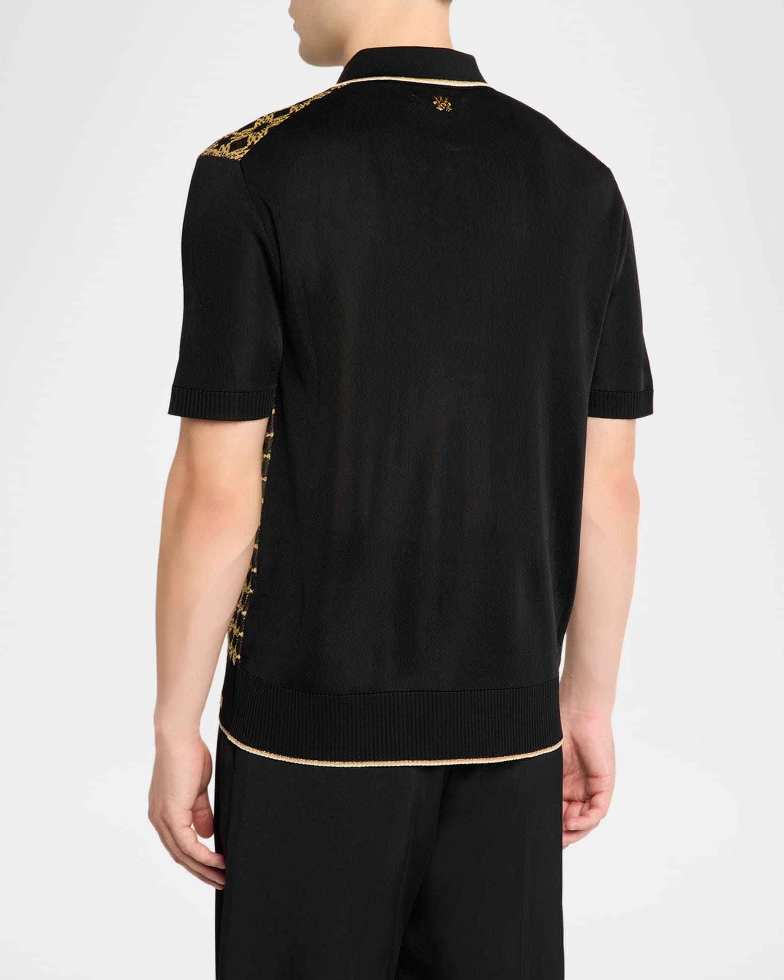 Amiri Men's MA Quad Half-Zip Knit Polo Shirt | Neiman Marcus