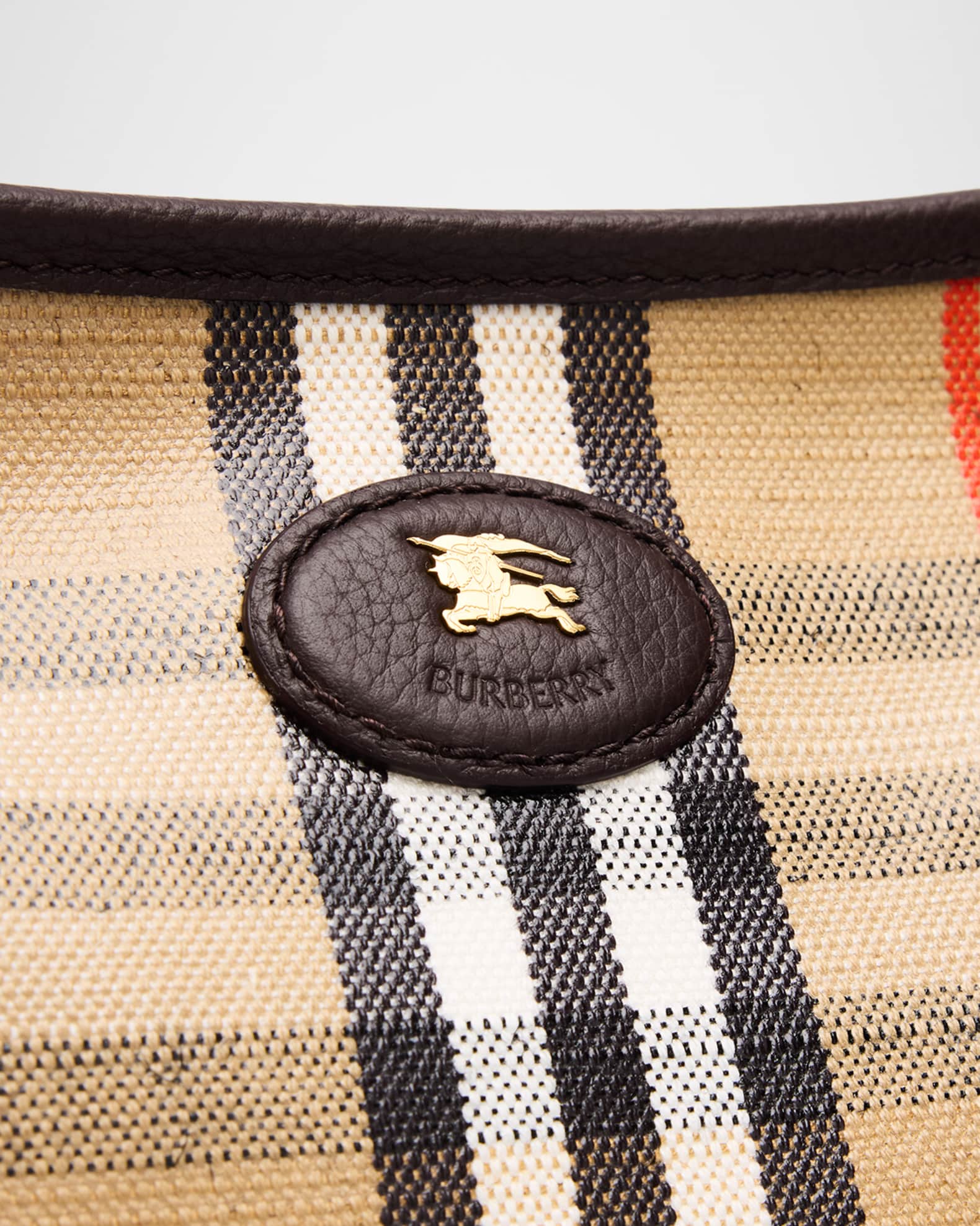 Burberry Highlands Small Coated Check Shoulder Bag | Neiman Marcus