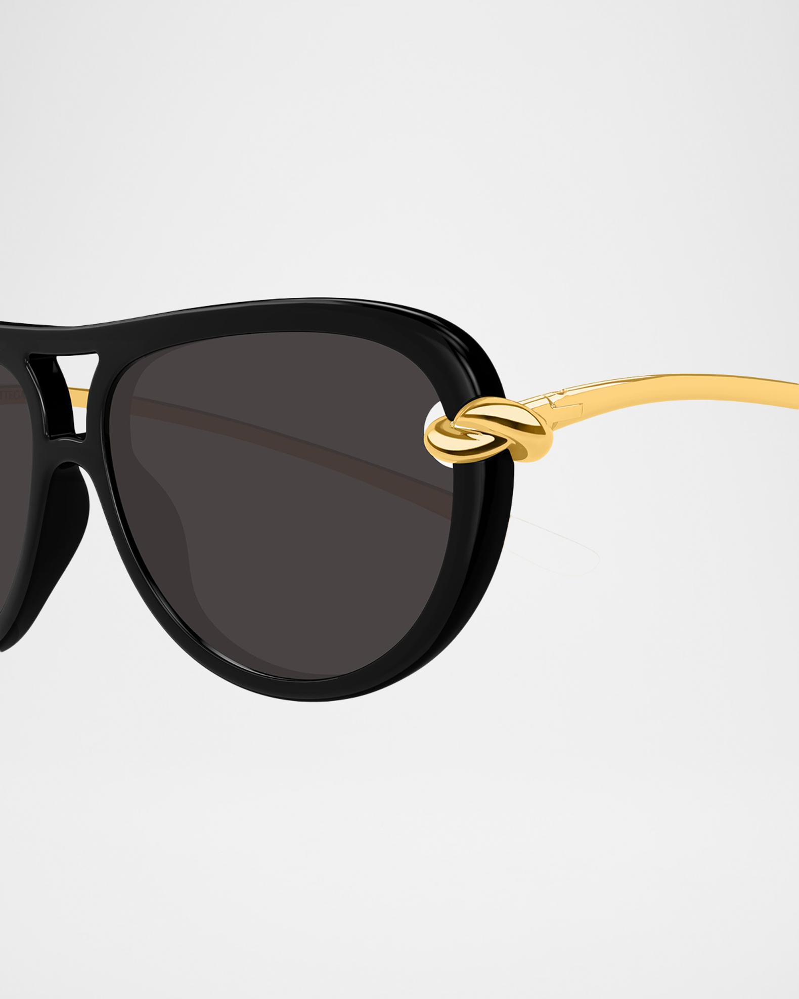 Bottega Veneta Knot 55mm Acetate & Metal Aviator Sunglasses 