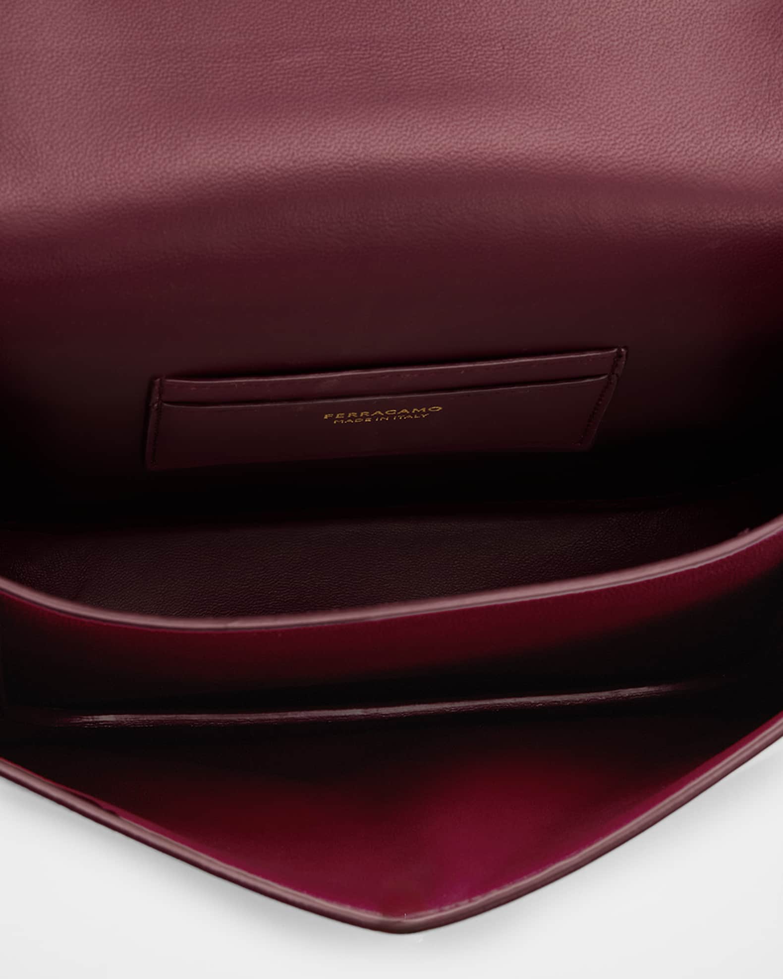 Ferragamo Double Gancini Leather Crossbody Bag | Neiman Marcus