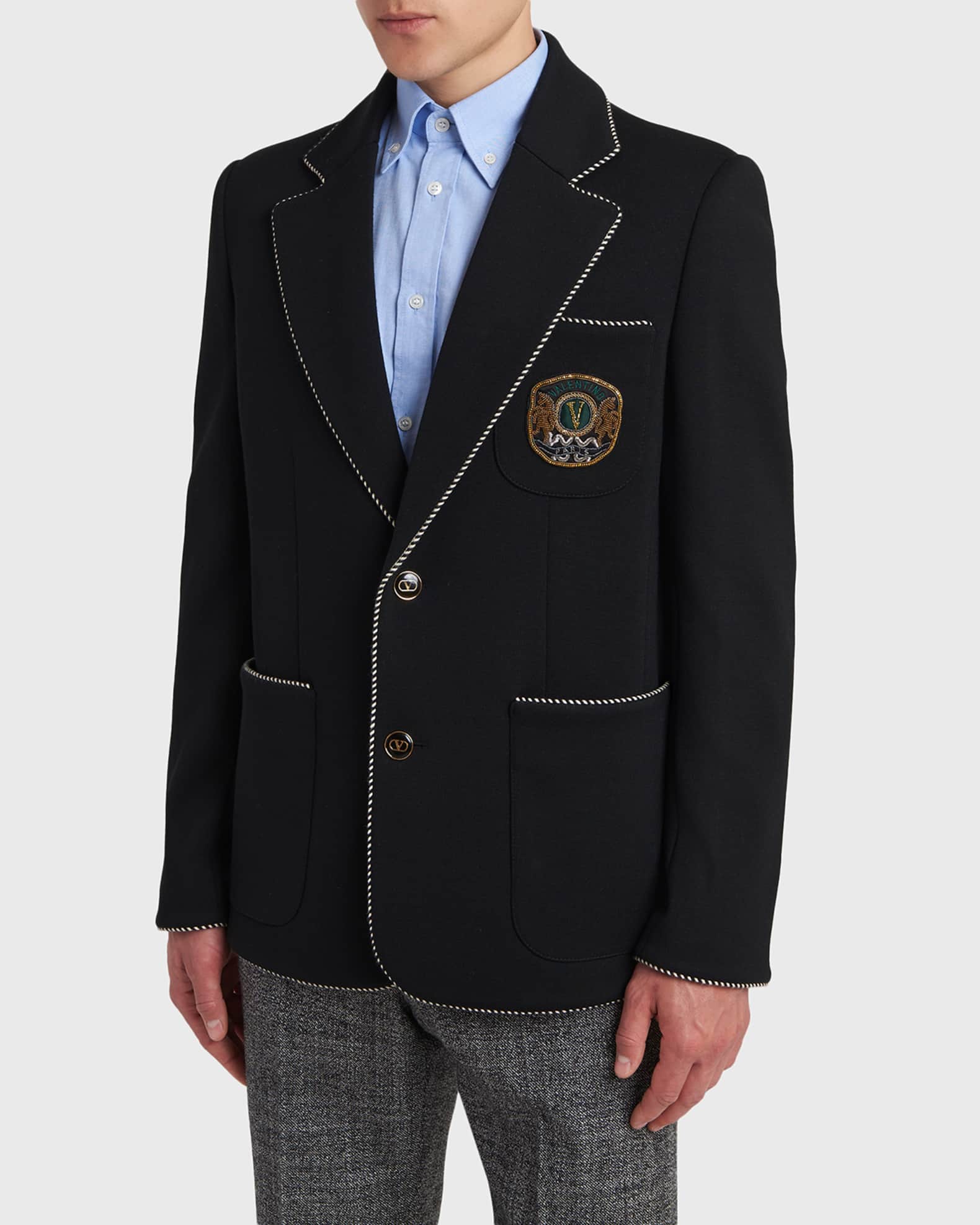 Valentino Garavani Men's Valentino Single Breasted Wool Jacket