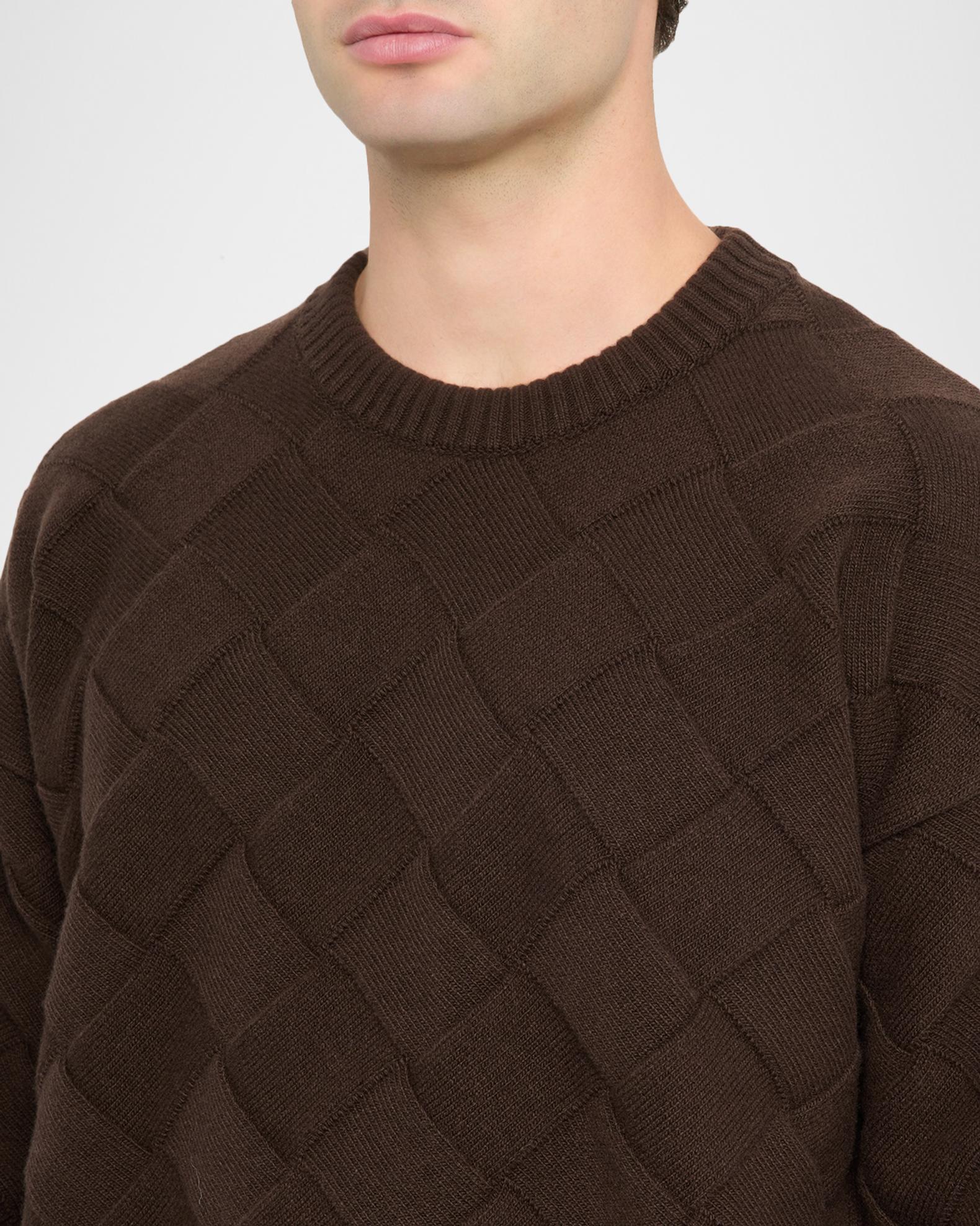 Bottega Veneta Men's Intrecciato Wool Knit Crewneck Sweater