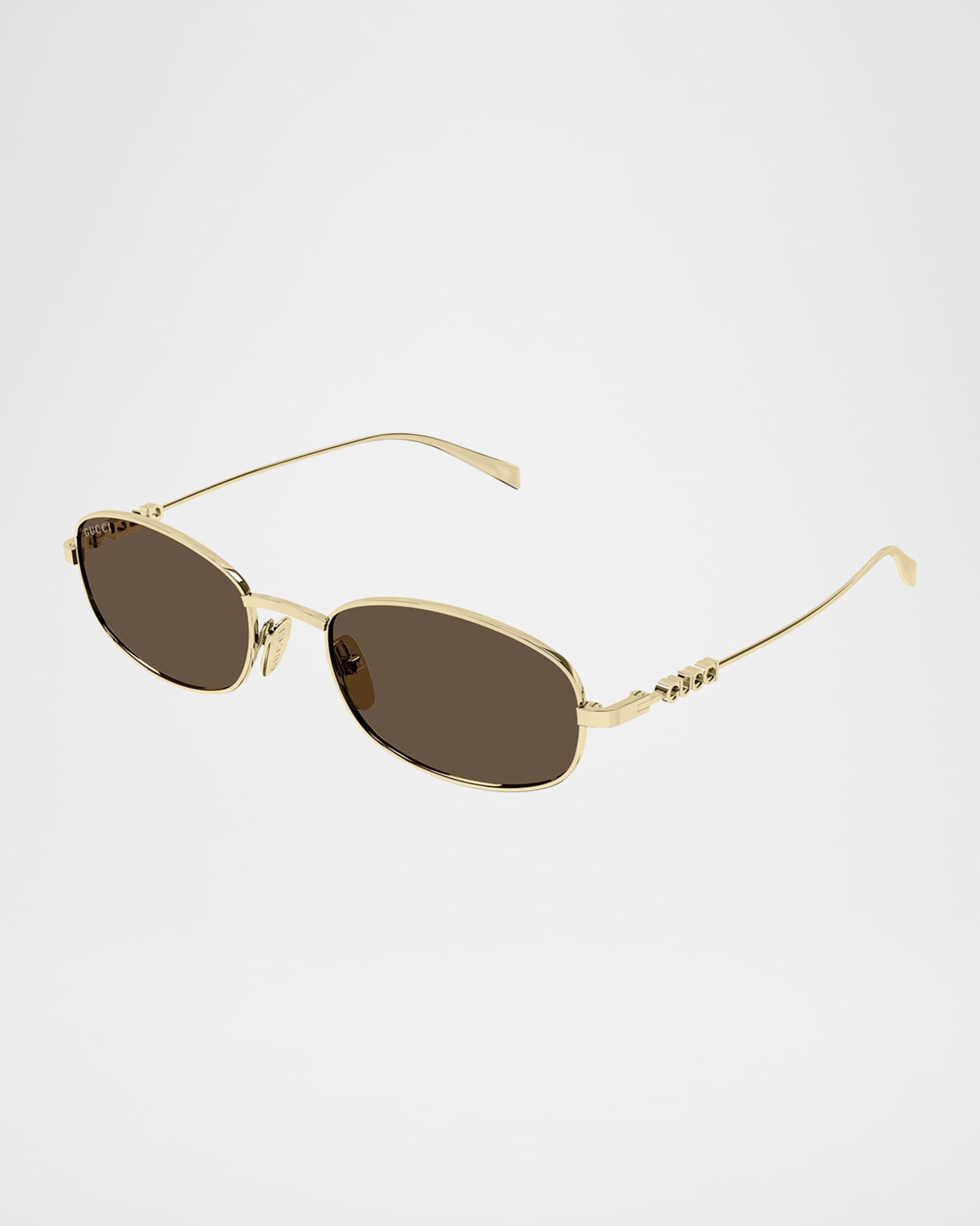 Gucci Gucci Block 54mm Metal Oval Sunglasses | Neiman Marcus