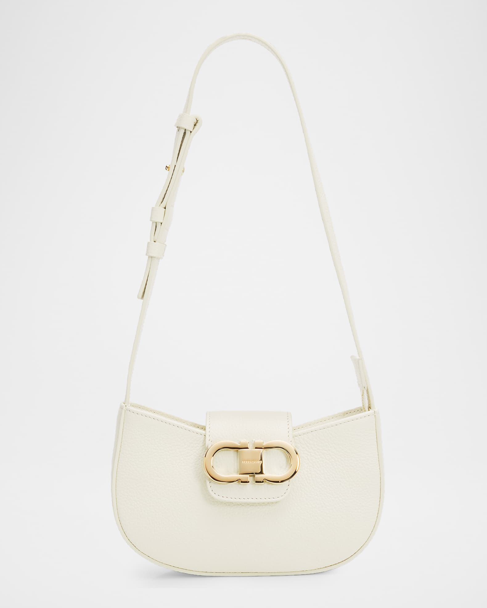 Ferragamo Gabry Gancini Leather Shoulder Bag | Neiman Marcus