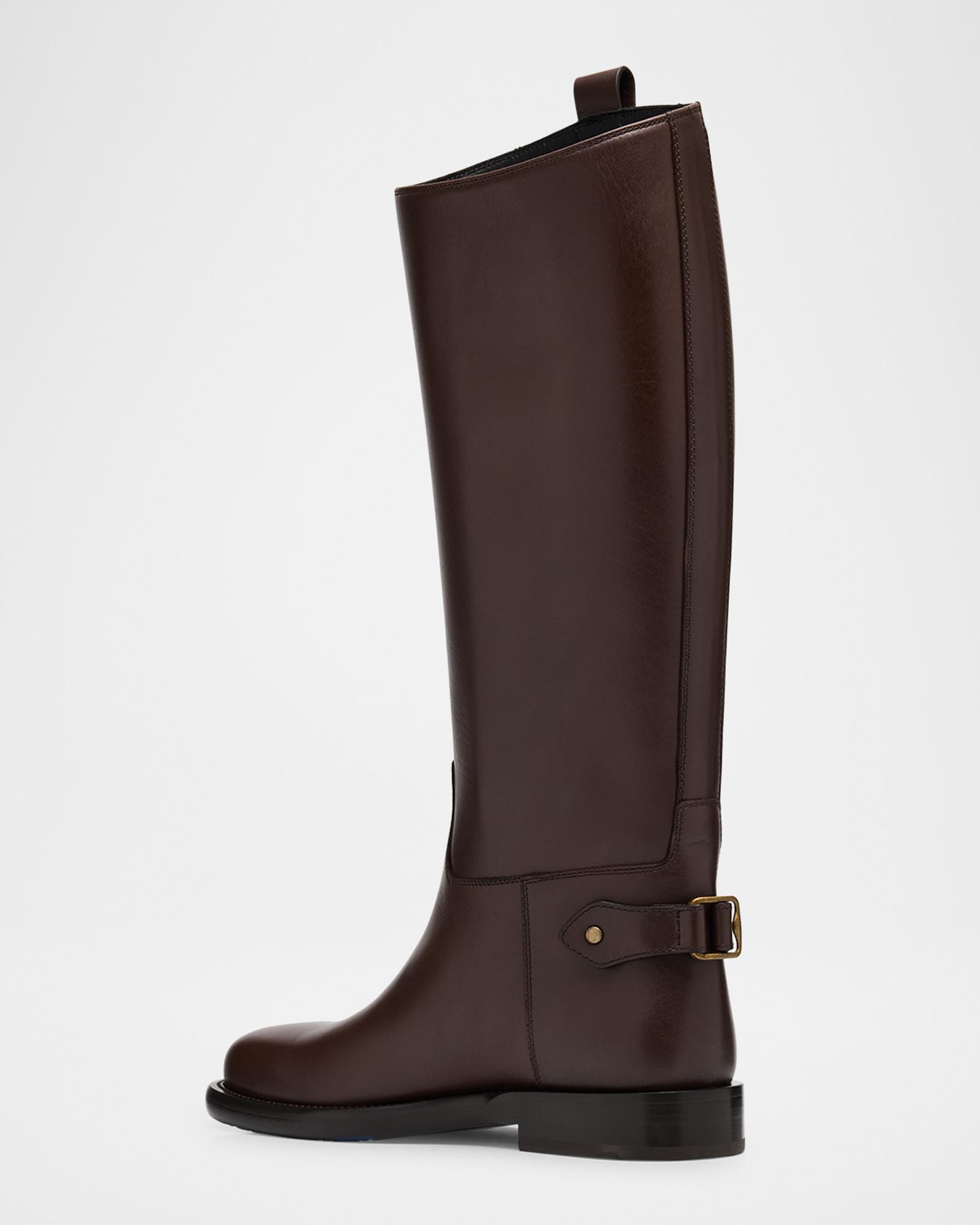 Burberry Boots with Wrap Around Buckles BURBERRY Embellished leather over-the-knee boots | NET-A-PORTER main image 2