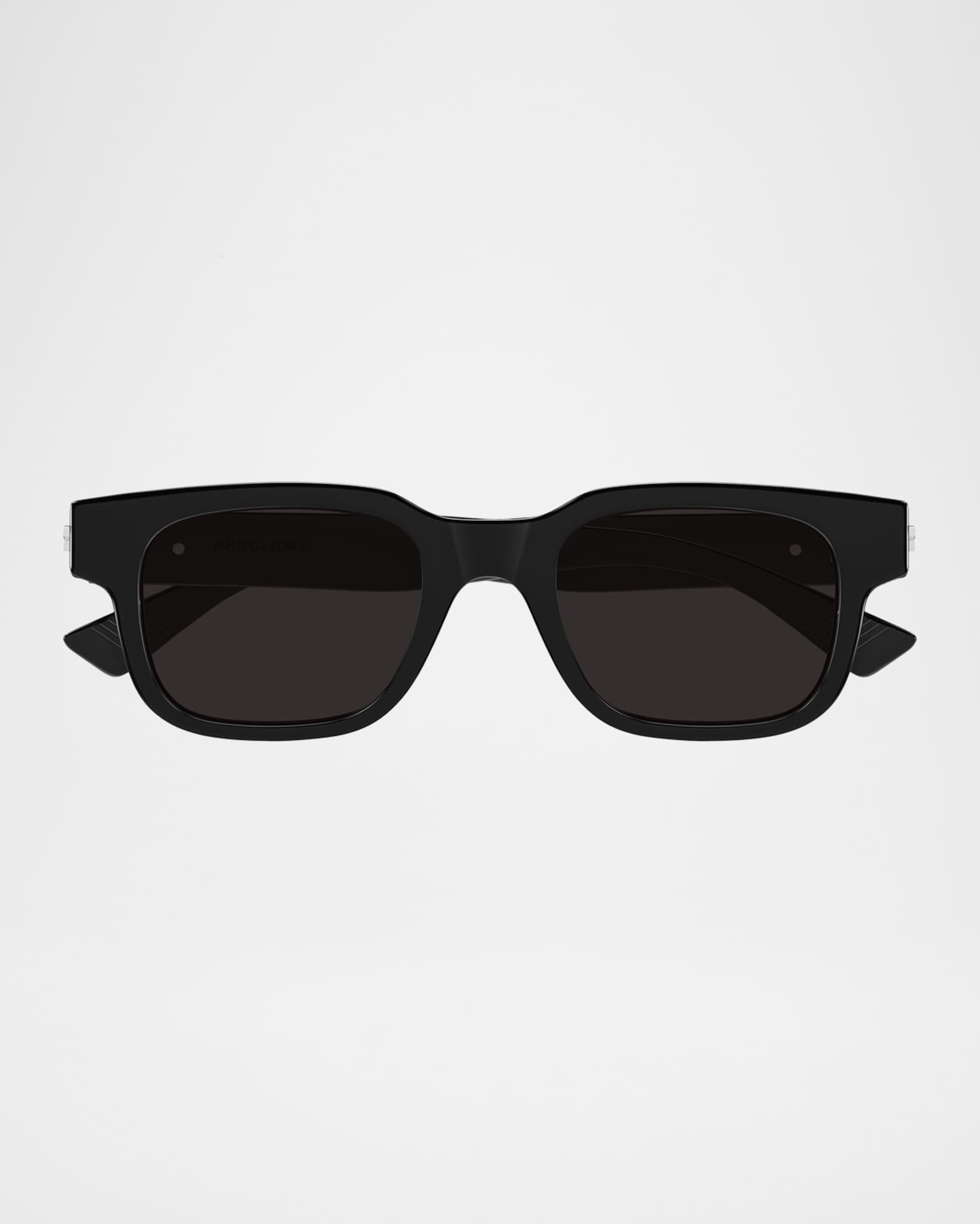 Bottega Veneta Men's Bv1411s-001 Acetate Rectangle Sunglasses