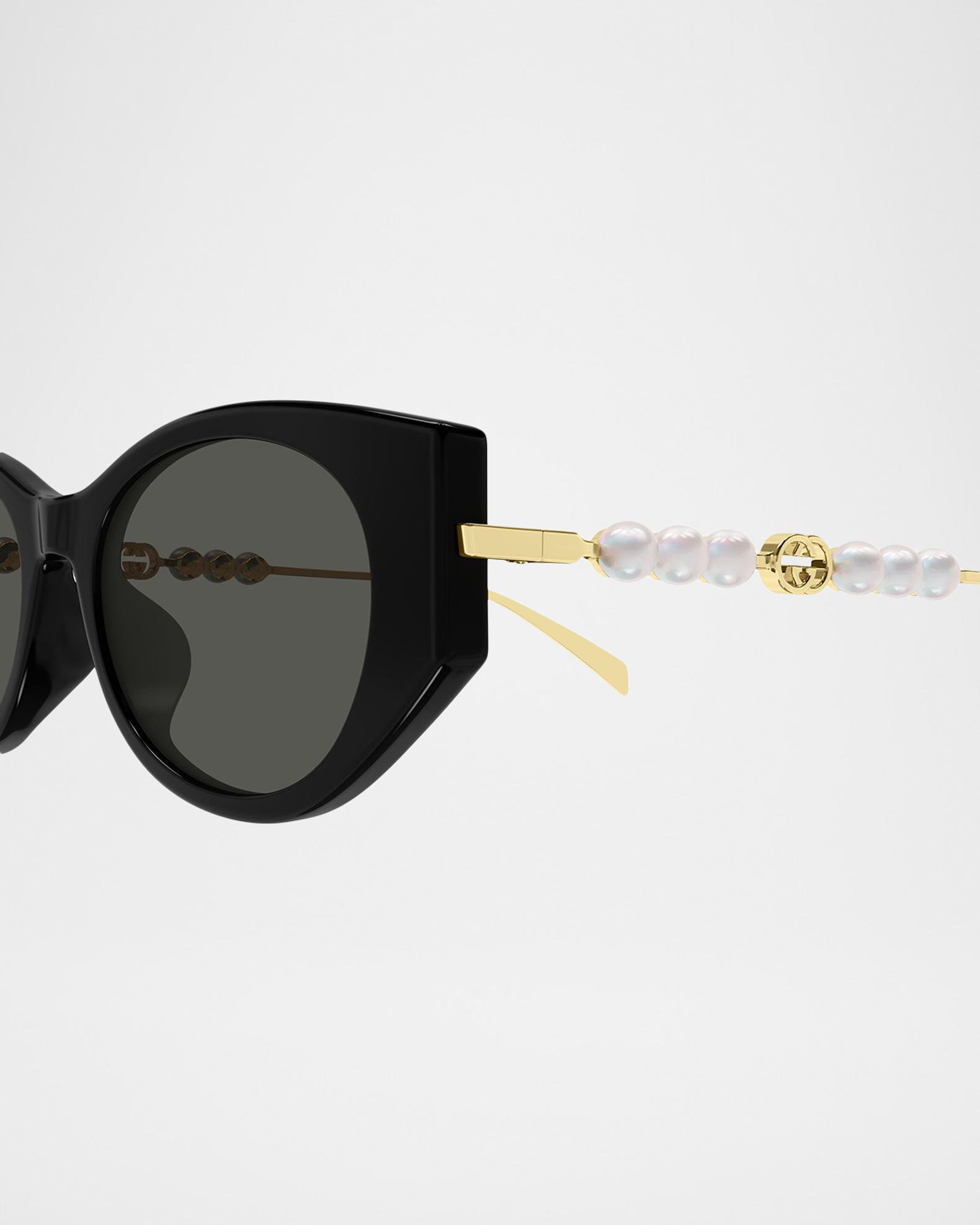 Gucci Pearls and Strass 54mm Cat-Eye Acetate Sunglasses | Neiman