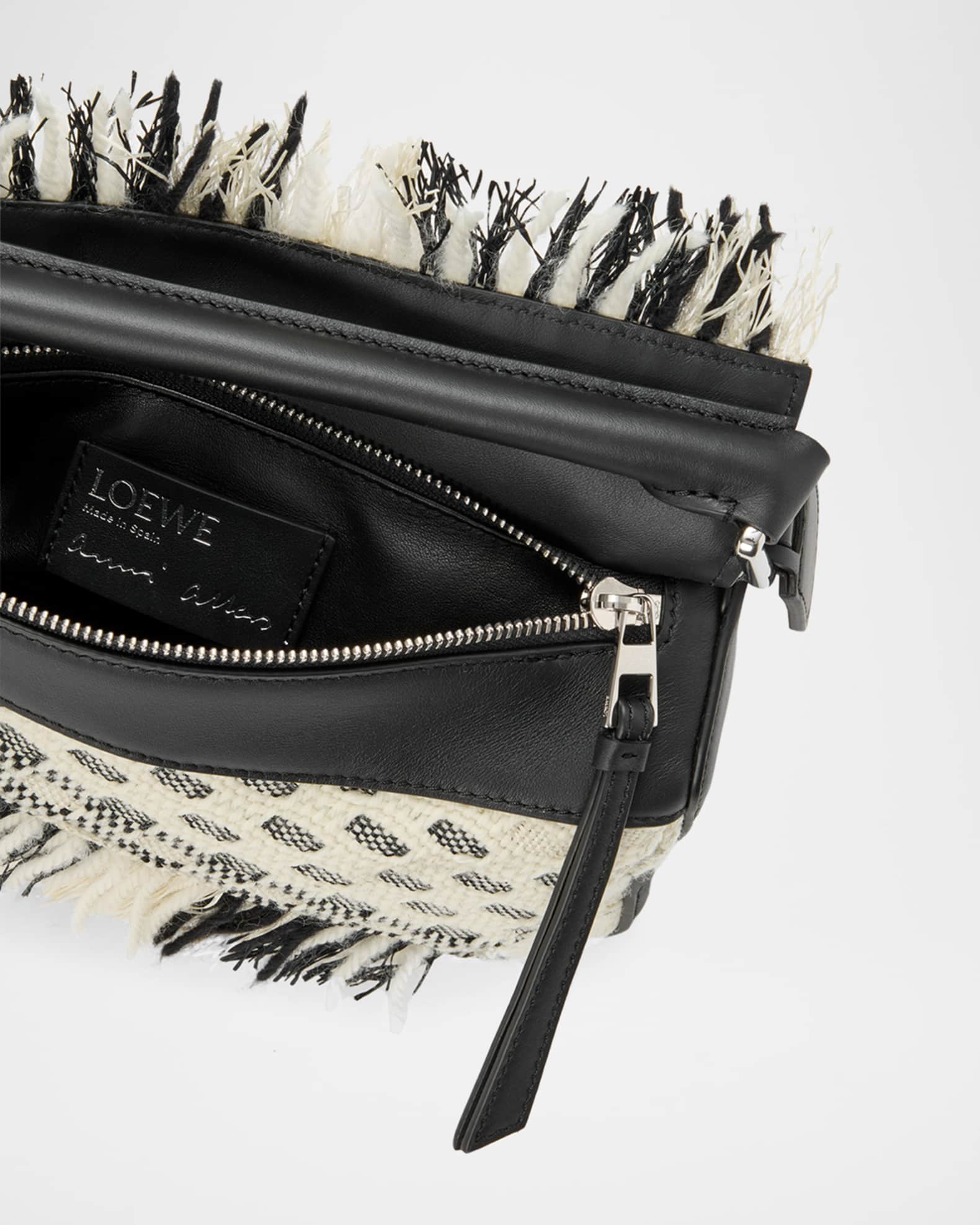 Loewe x Albers Puzzle Small Fringe Shoulder Bag in Woven
