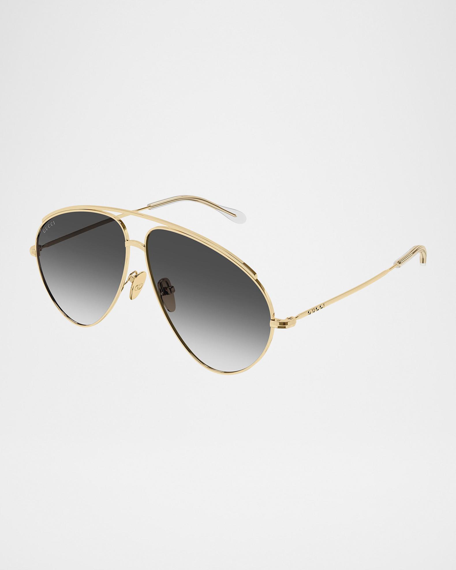 Gucci Fashion Show 60mm Metal Aviator Sunglasses | Neiman Marcus