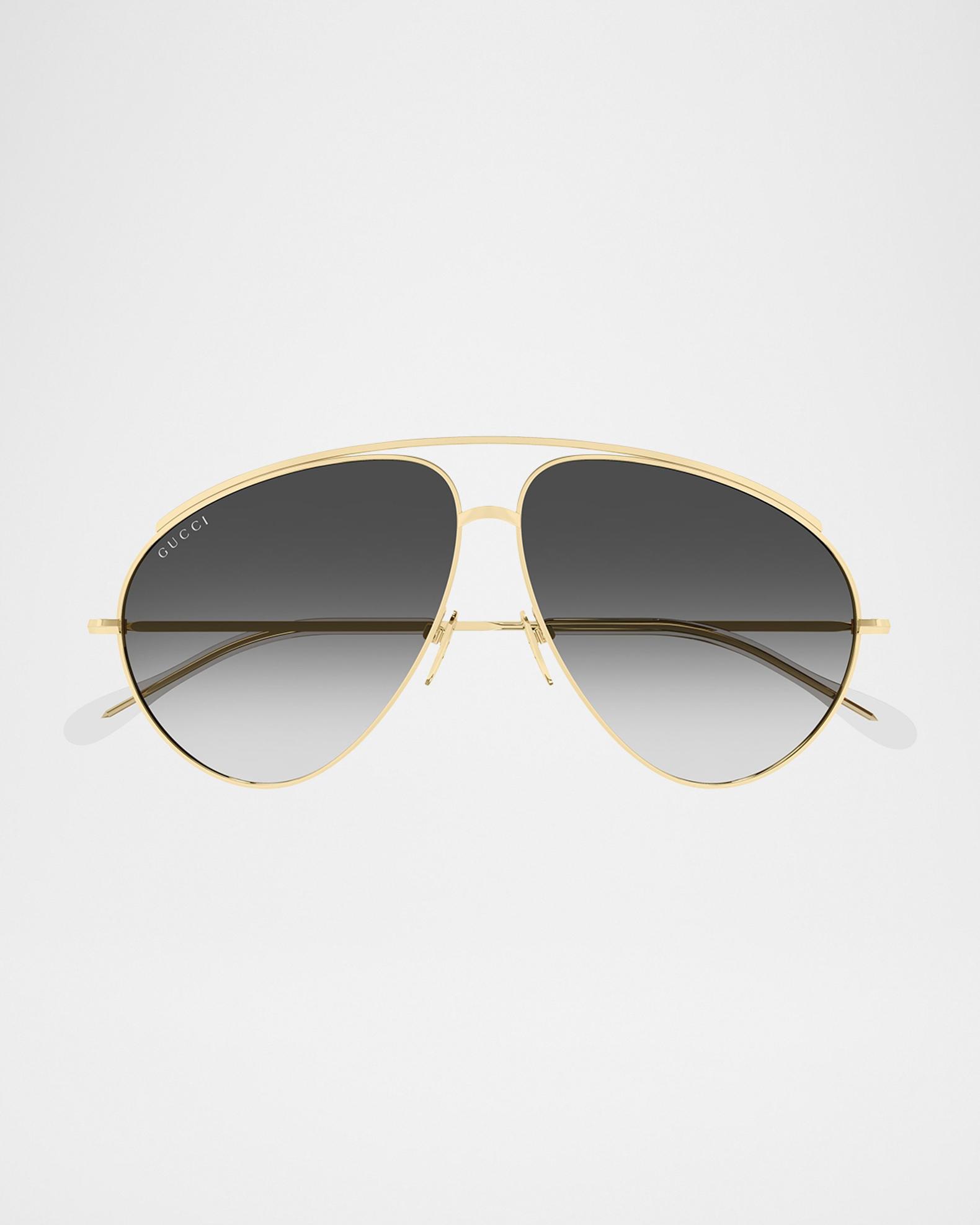 Gucci Sunglasses Gold and White 60mm Gucci Sunglasses Urban GG0334S 001 Gold 60mm | EyeSpecs.com main image 3