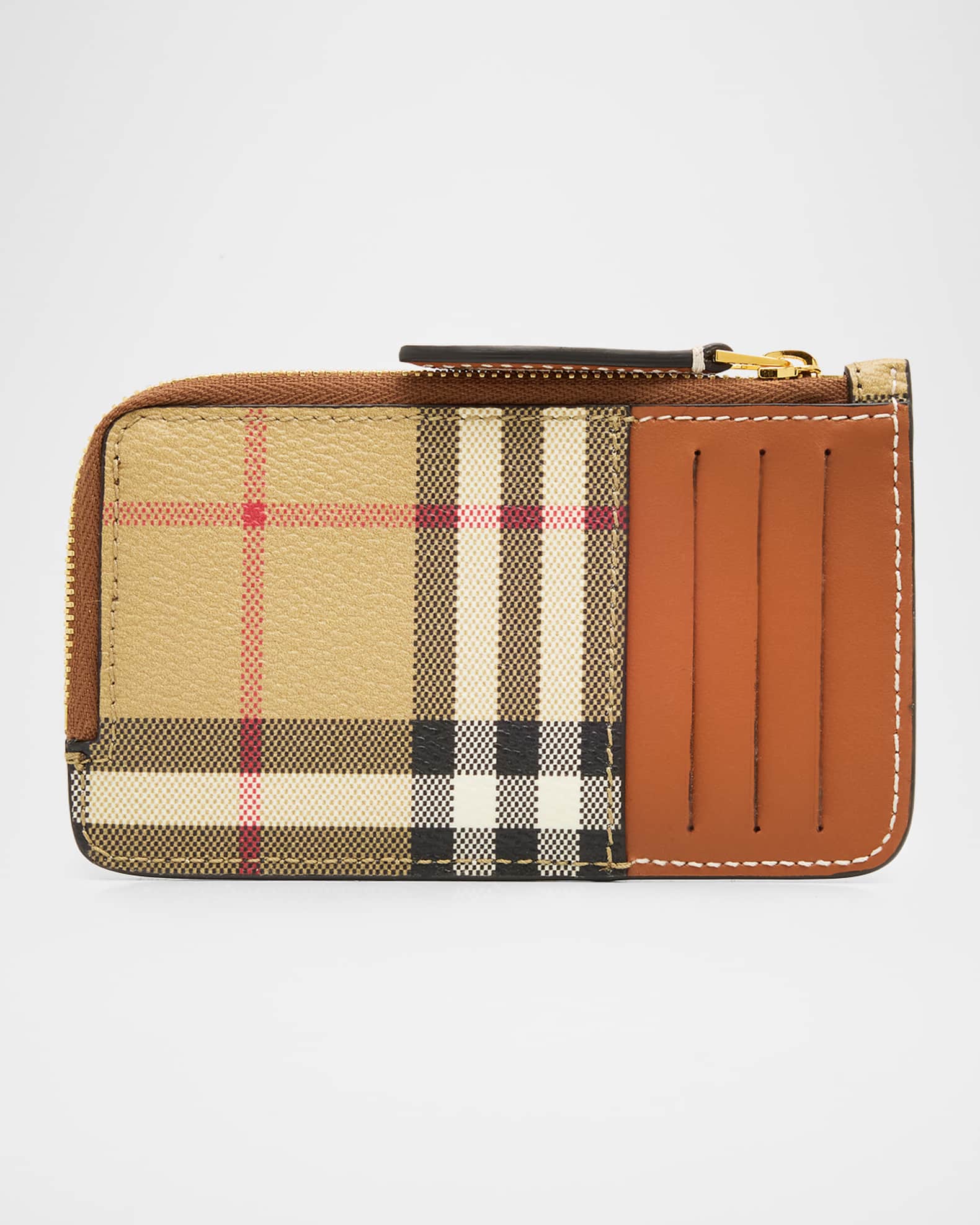 Burberry Somerset Check Grain Leather Wallet | Neiman Marcus