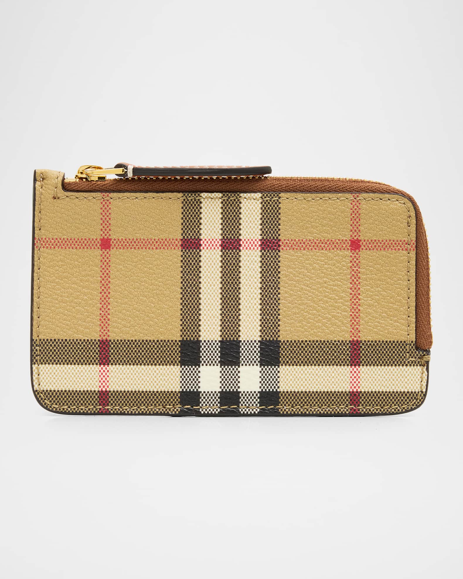 Burberry Somerset Check Grain Leather Wallet | Neiman Marcus