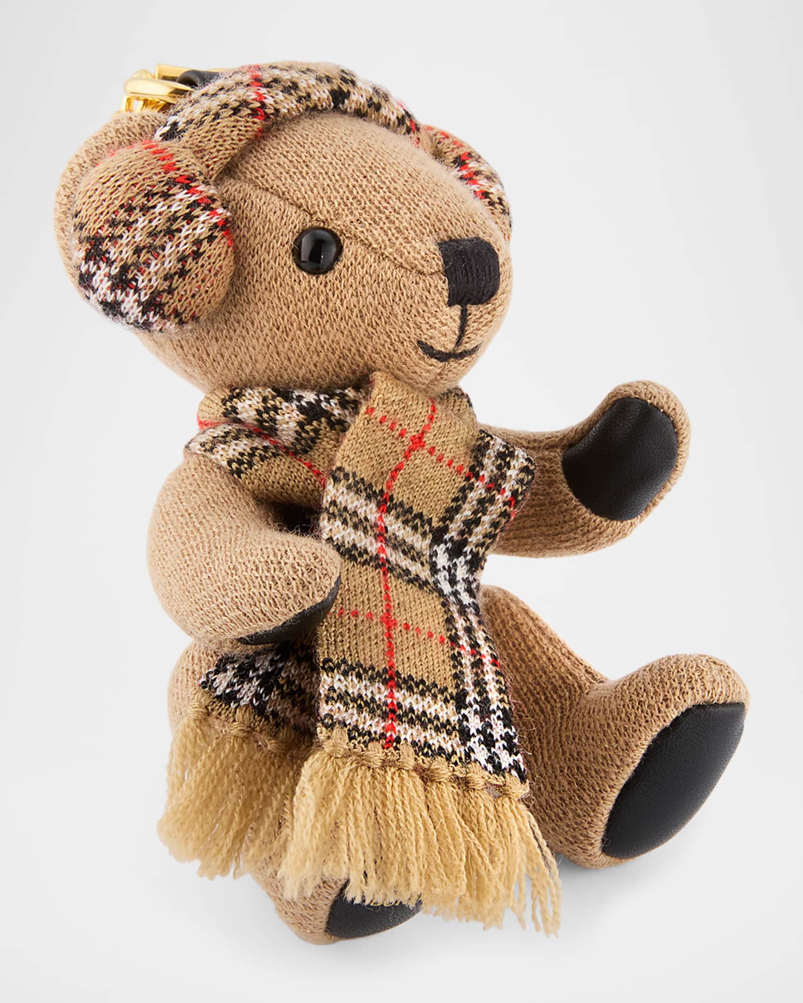 Burberry Thomas Check Earmuffs & Scarf Bear Bag Charm | Neiman Marcus