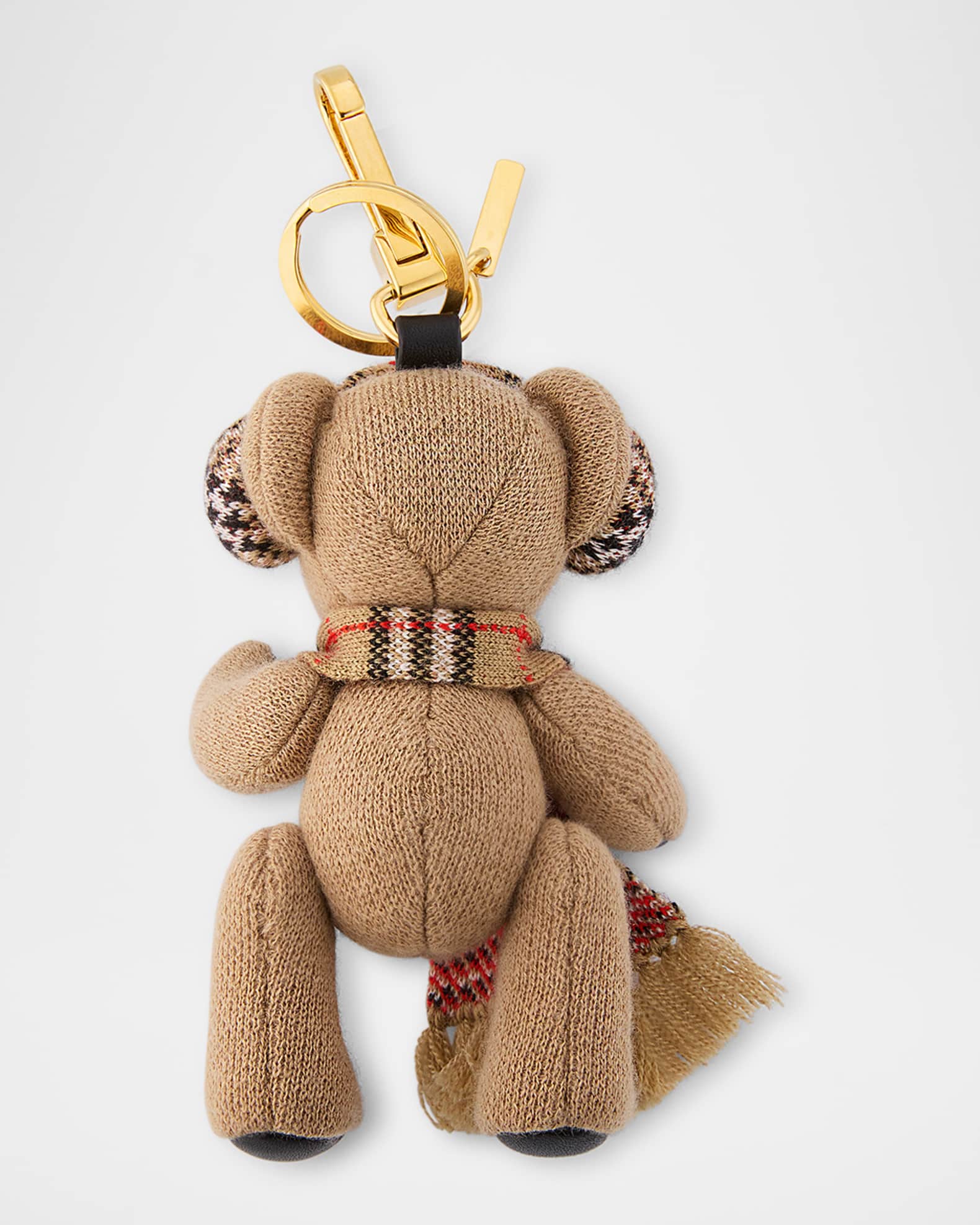 Burberry Thomas Check Earmuffs & Scarf Bear Bag Charm | Neiman Marcus