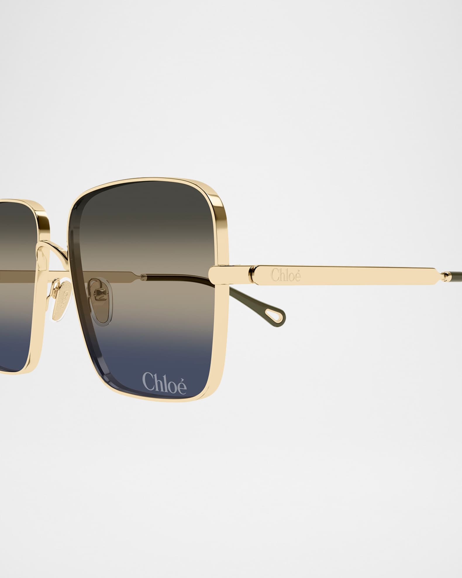 Chloe Aly 55mm Metal Square Sunglasses | Neiman Marcus