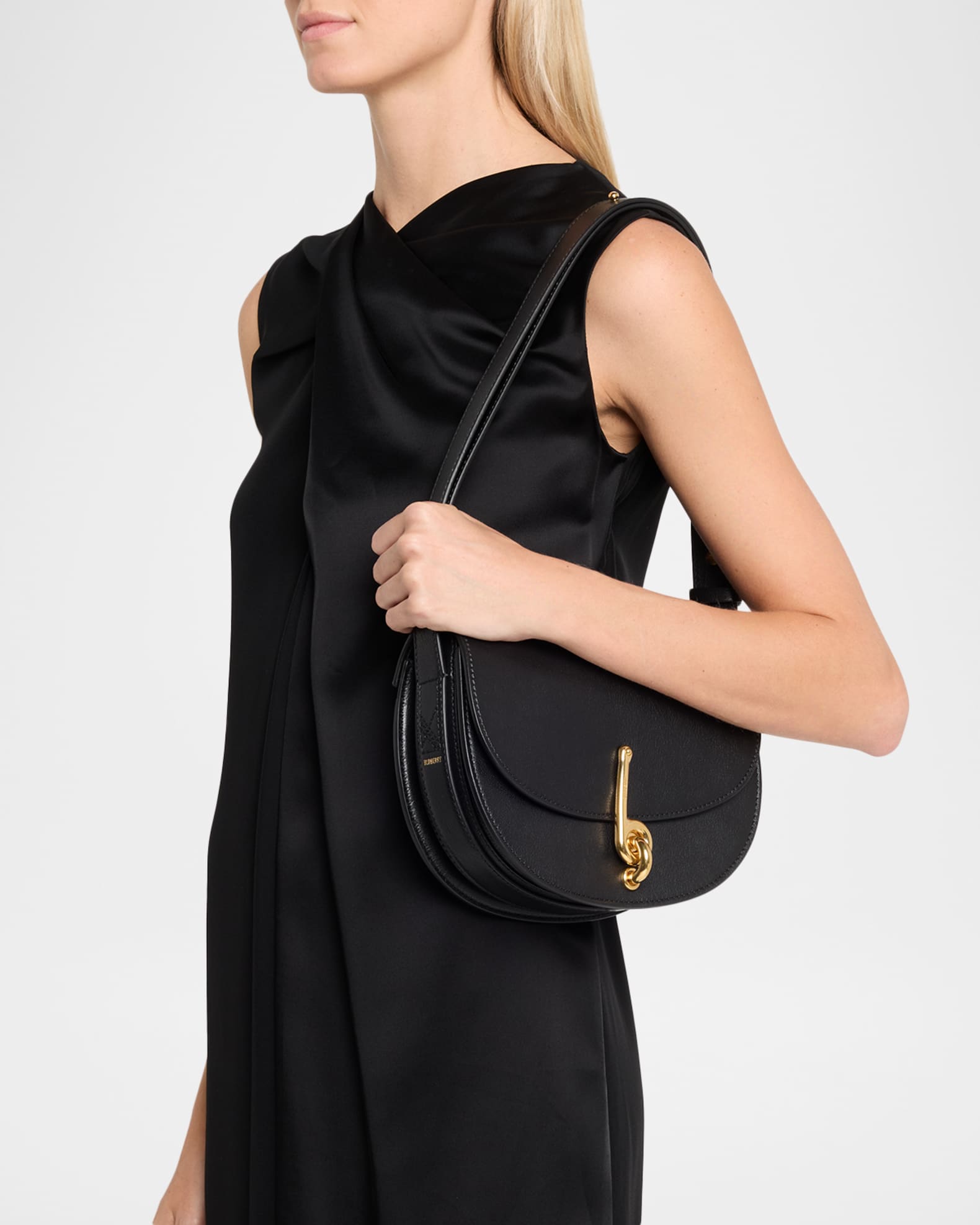 Burberry Bridle Small Leather Saddle Shoulder Bag | Neiman Marcus