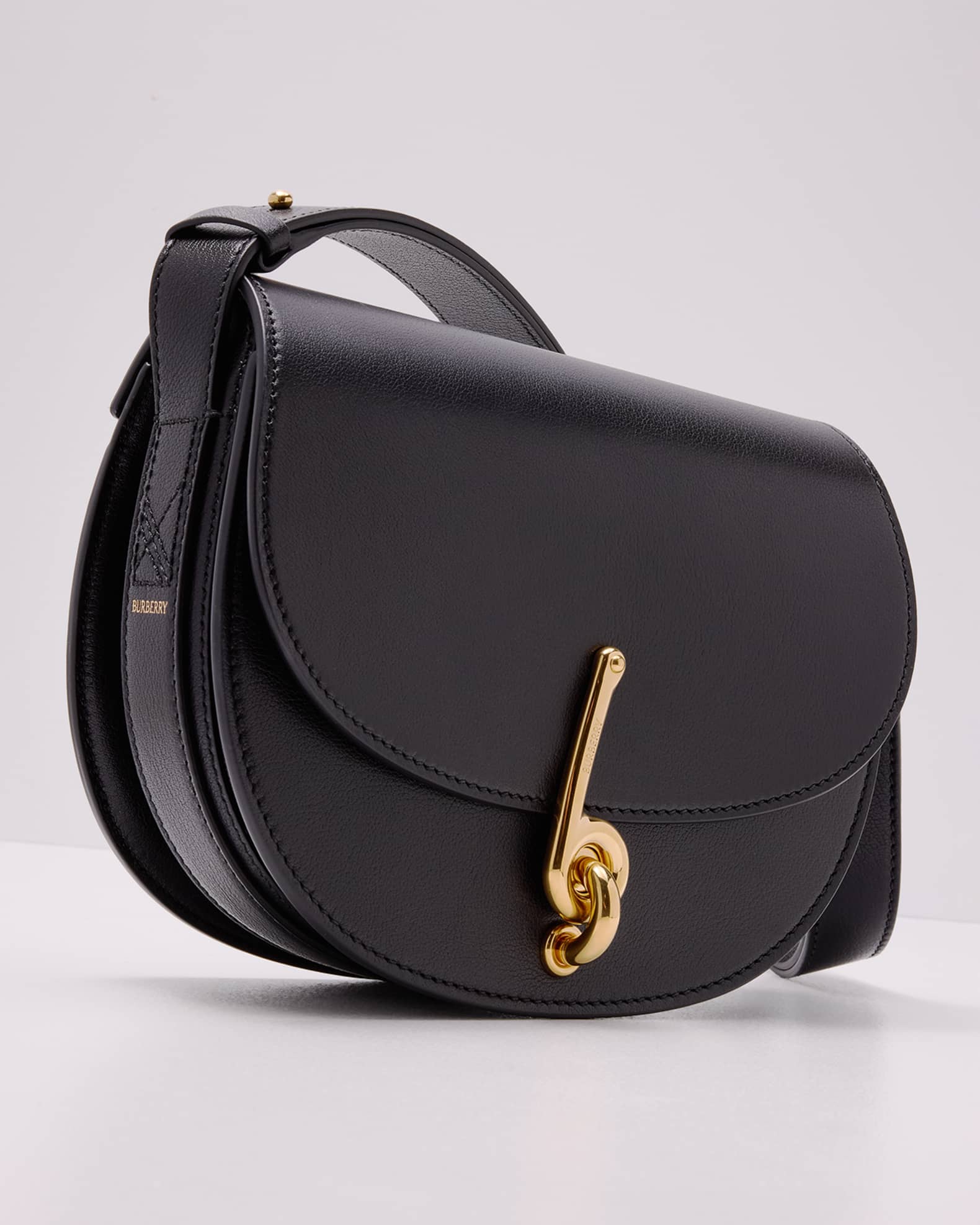 Burberry Bridle Small Leather Saddle Shoulder Bag | Neiman Marcus